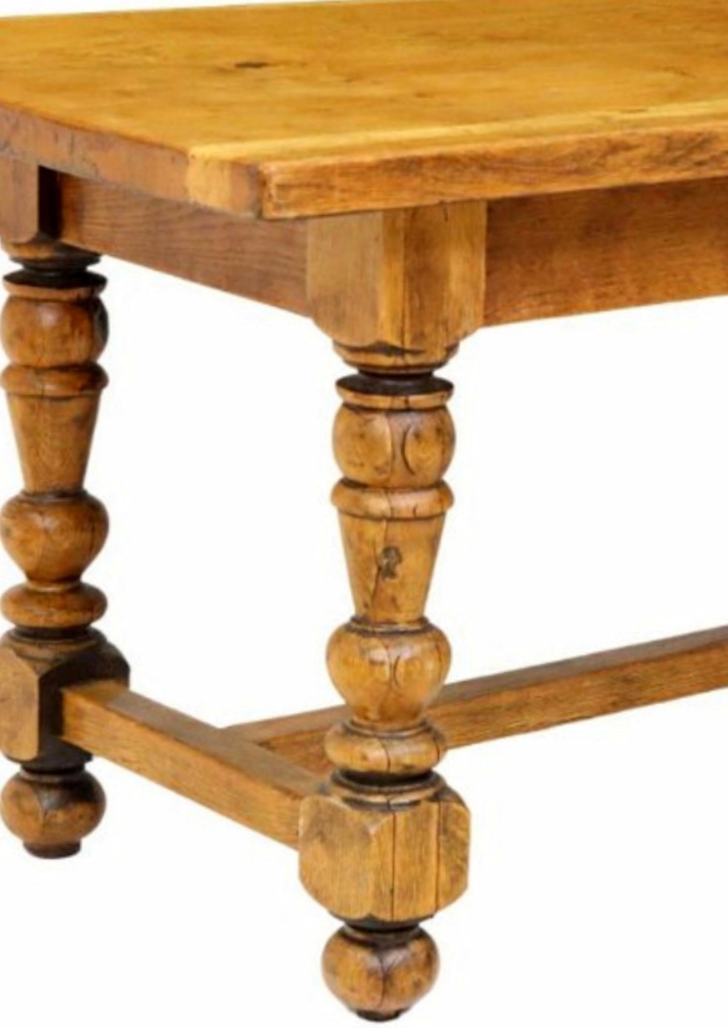 Rustic 19th Century Provincial Farmhouse Work Table  In Good Condition For Sale In Forney, TX