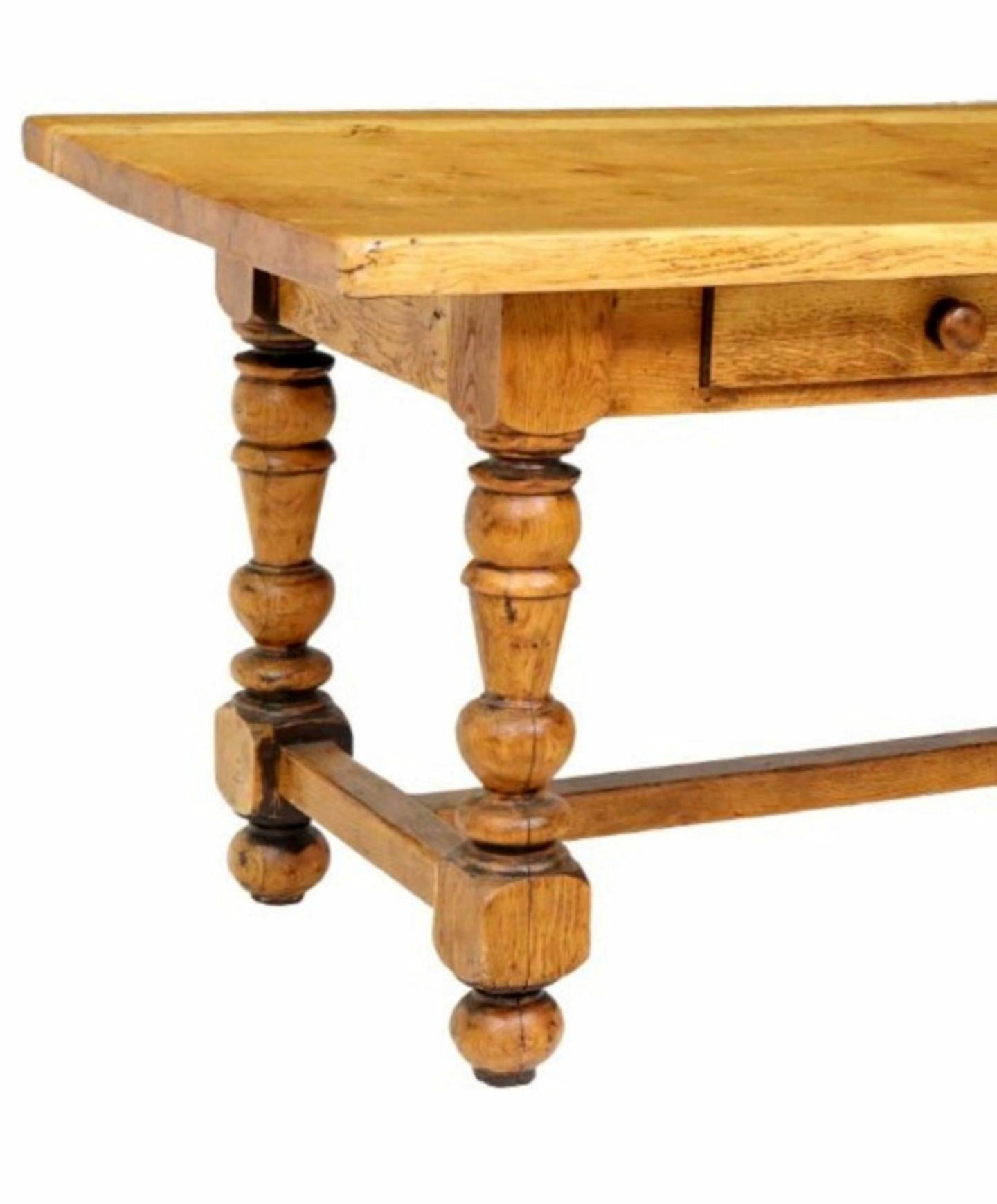 Oak Rustic 19th Century Provincial Farmhouse Work Table  For Sale