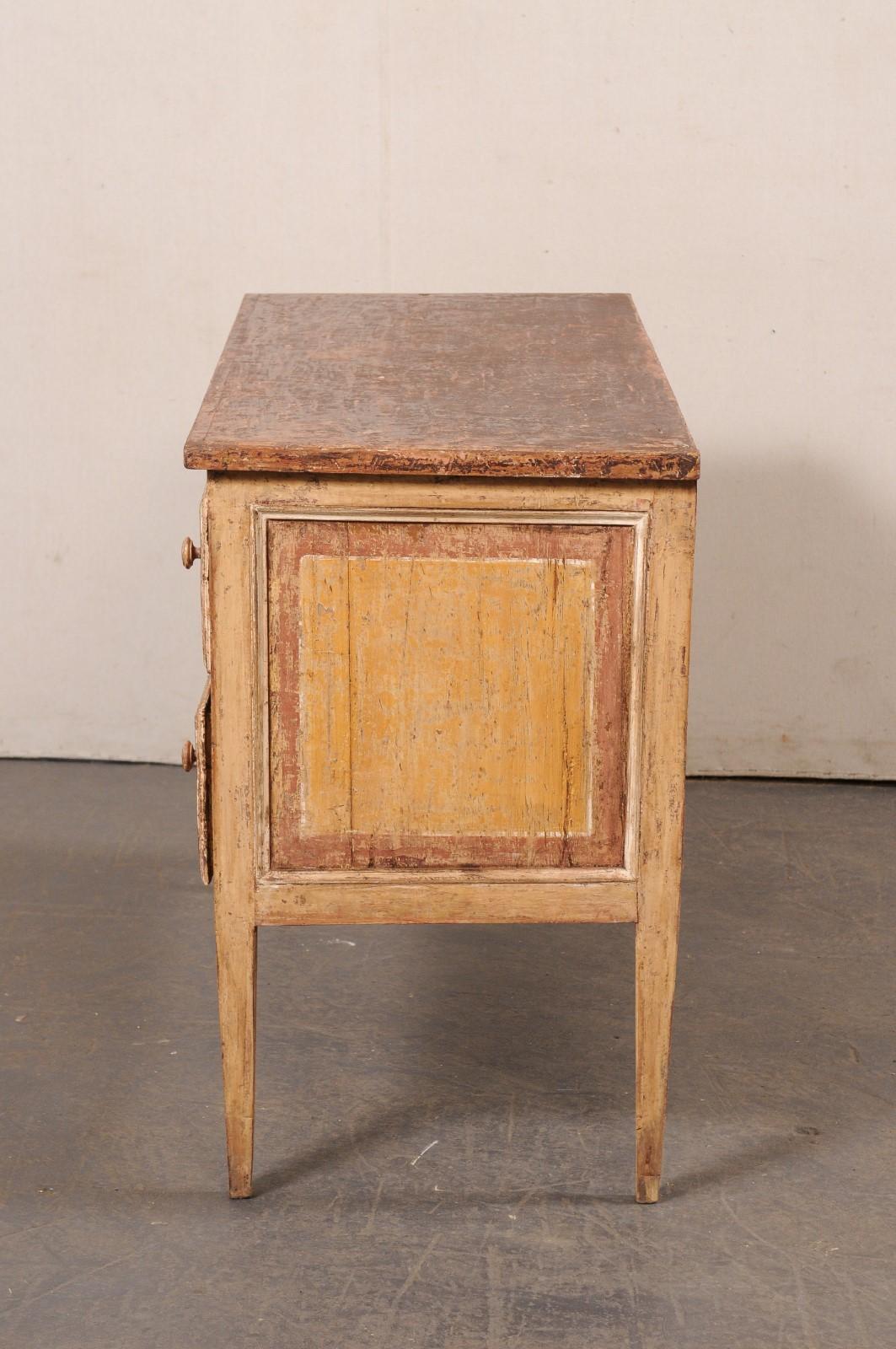 Rustic 19th Century Raised 2-Drawer Chest, Italy For Sale 5