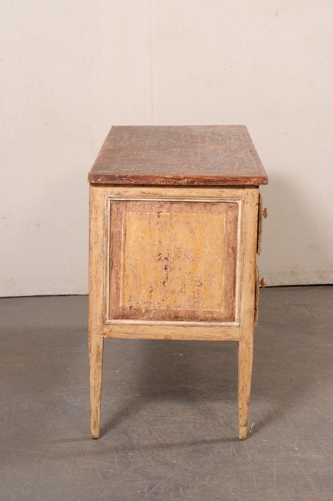 Rustic 19th Century Raised 2-Drawer Chest, Italy For Sale 1