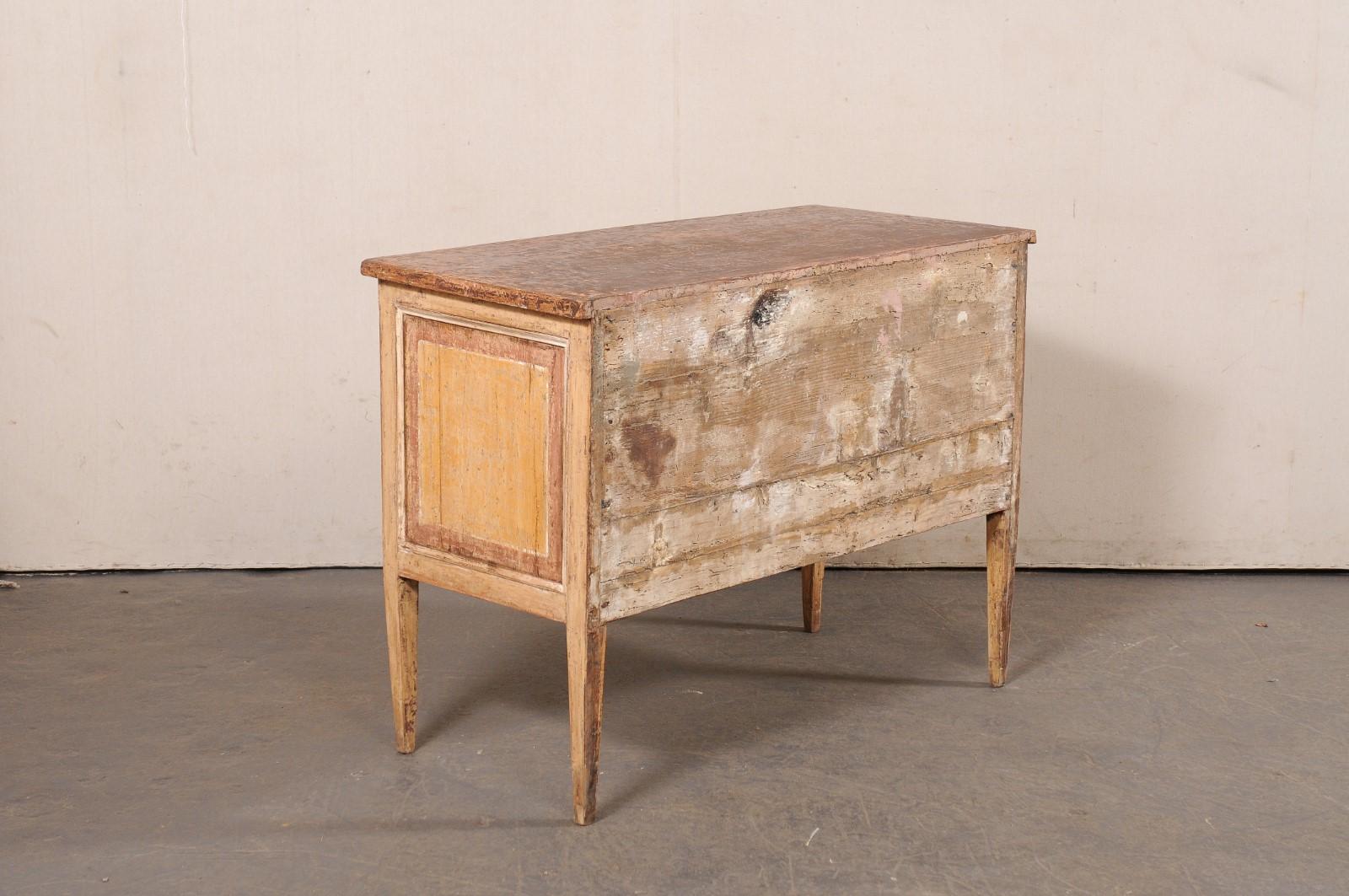 Rustic 19th Century Raised 2-Drawer Chest, Italy For Sale 4