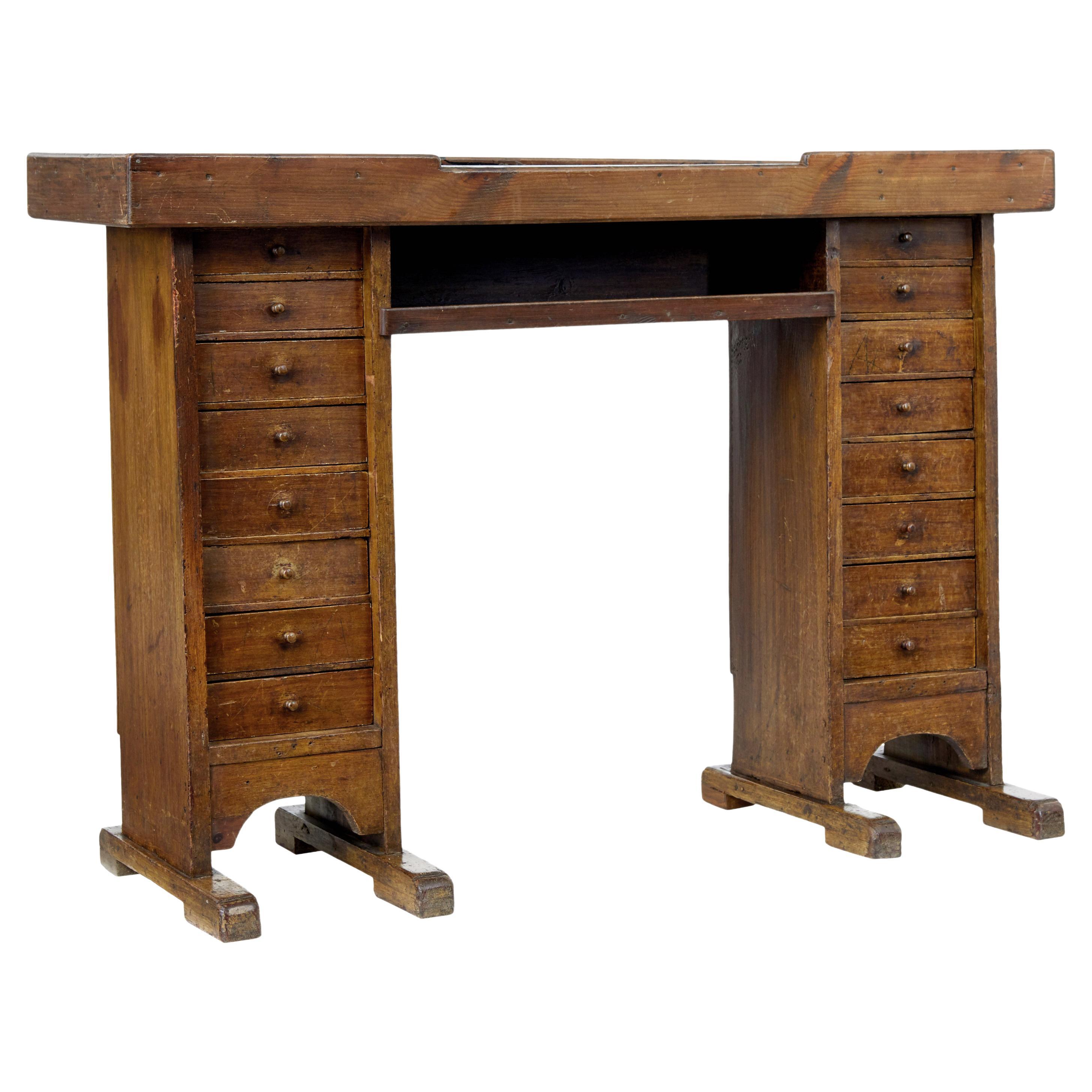 Rustic 19th Century Scandinavian Pine Cobbler’s Bench