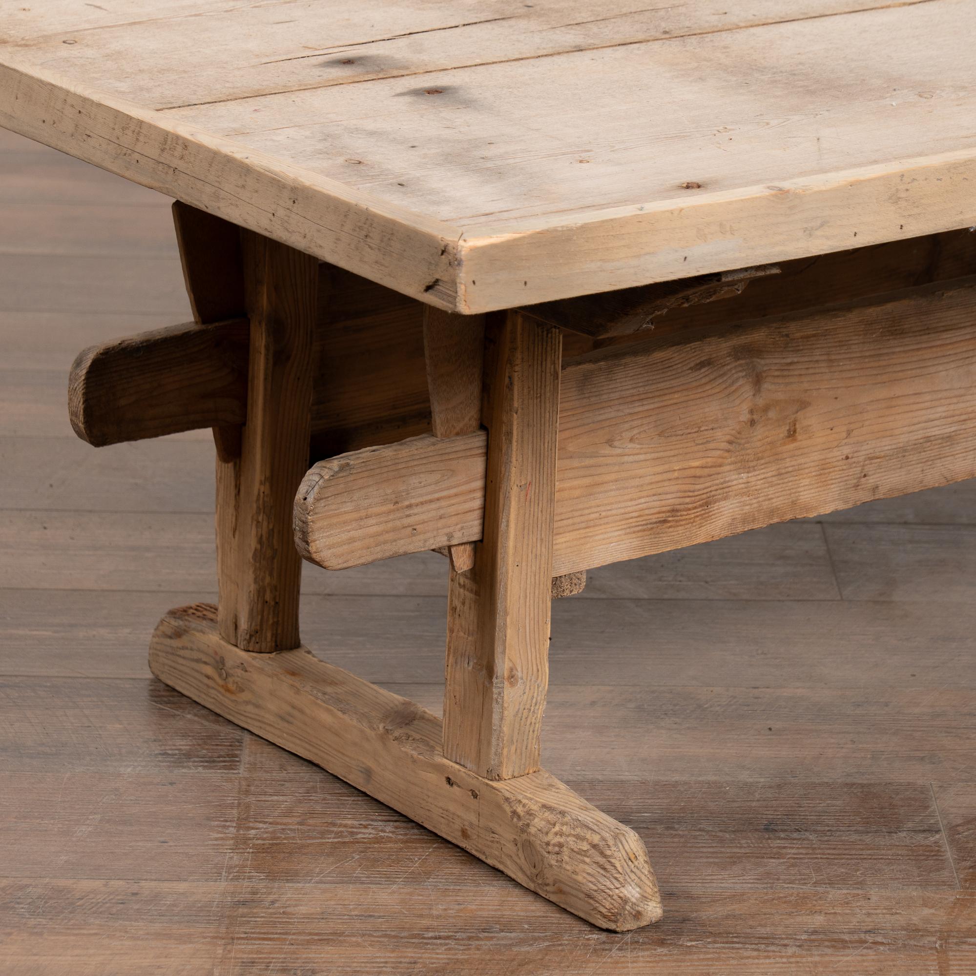Rustic 19th Century Swedish Farmhouse Coffee Table For Sale 4
