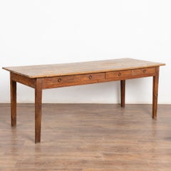 Rustic 19th Century Swedish Work Table Console with Four Drawers