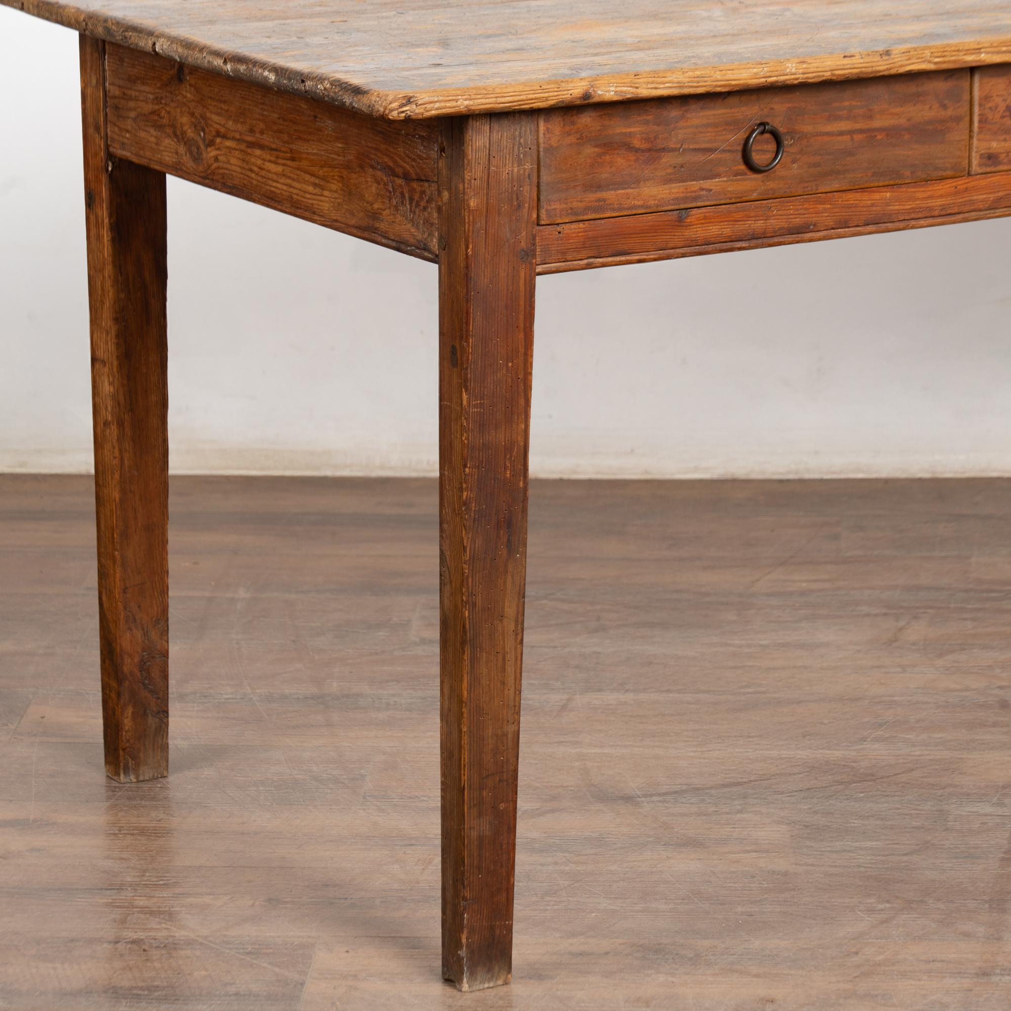 Rustic 19th Century Swedish Work Table Console with Four Drawers For Sale 3