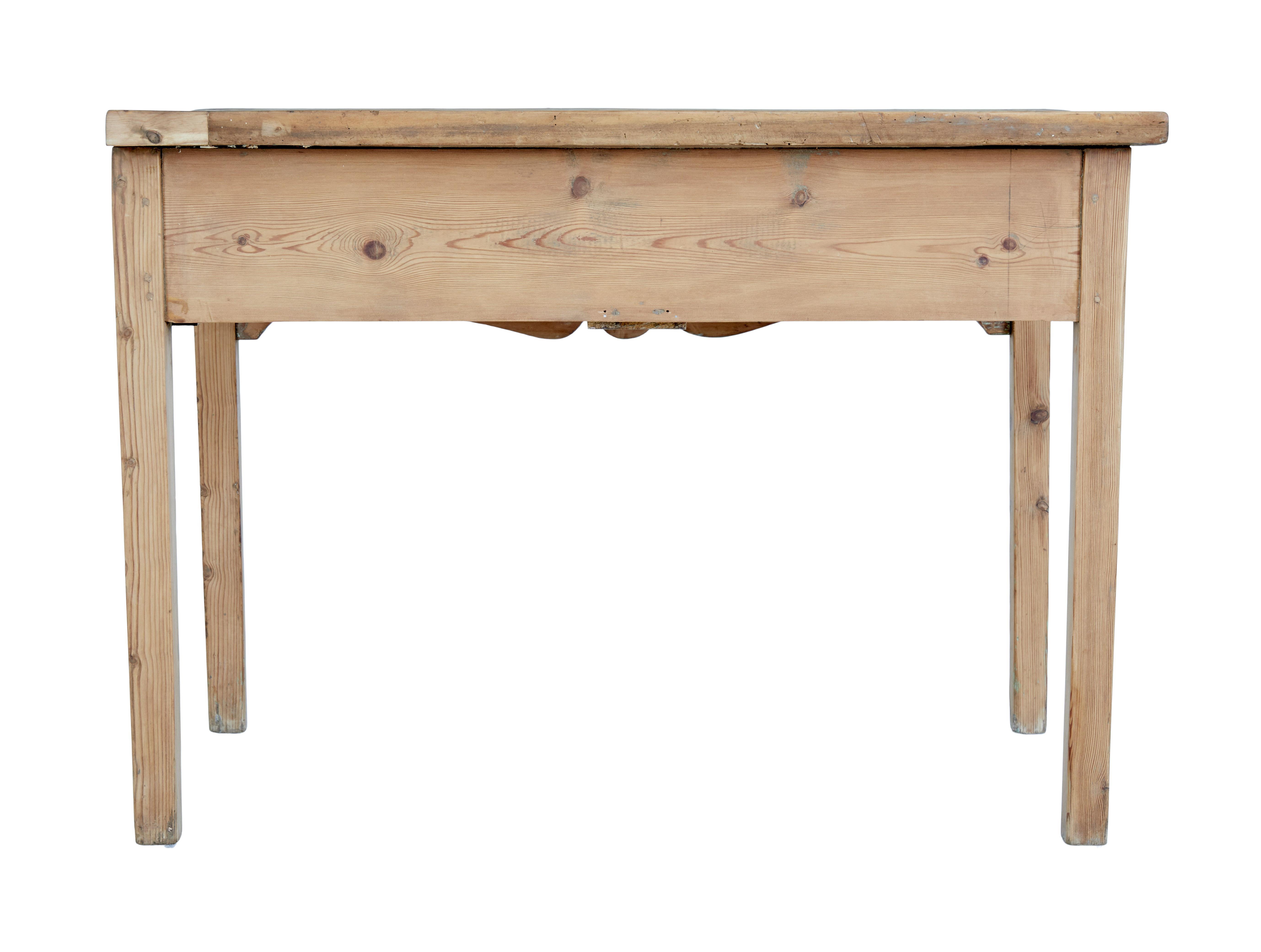 Rustic 19th Century Victorian Pine Kitchen Table 3
