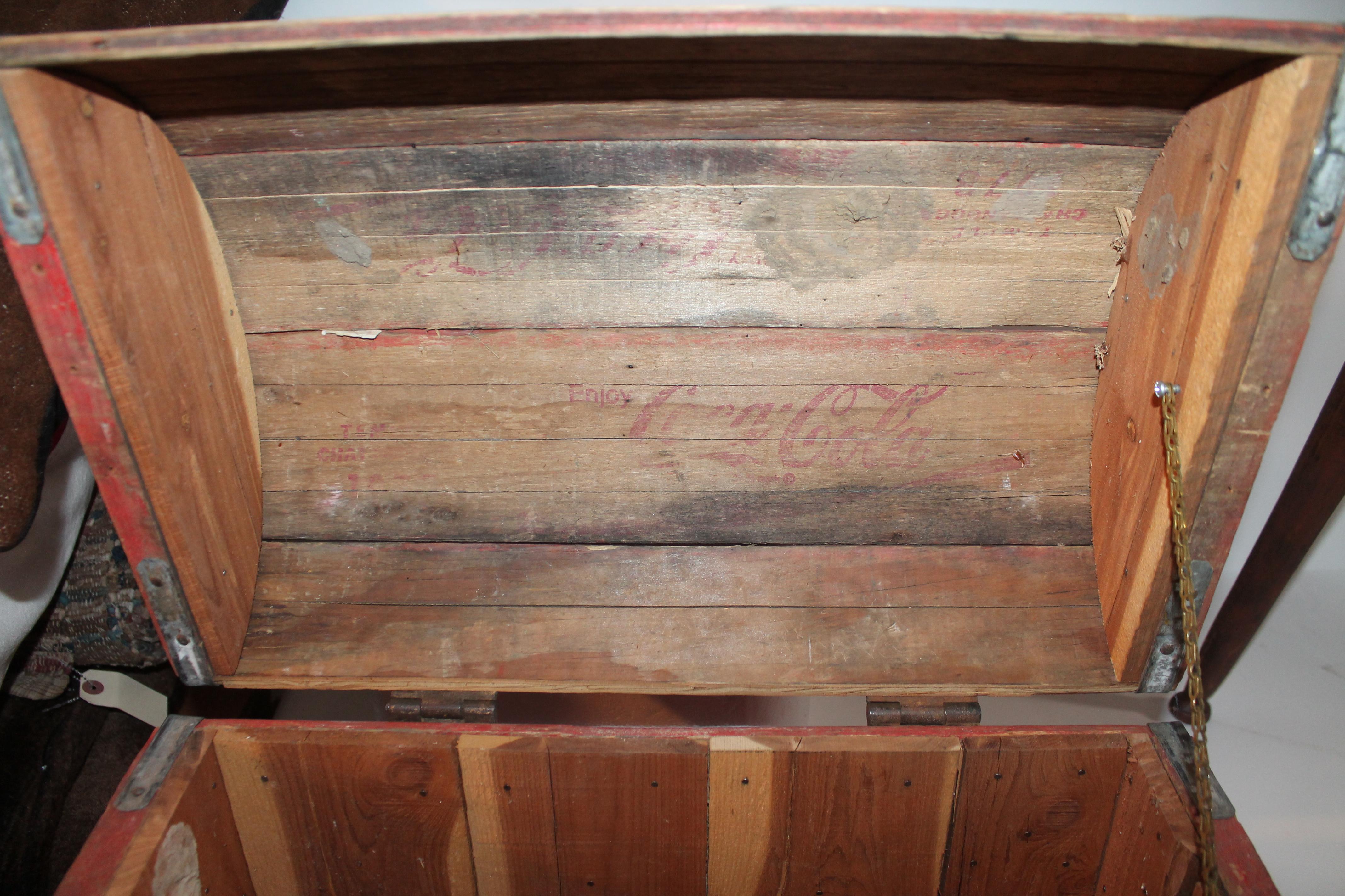 Hand-Crafted Rustic 20th Century Coca-Cola Trunk