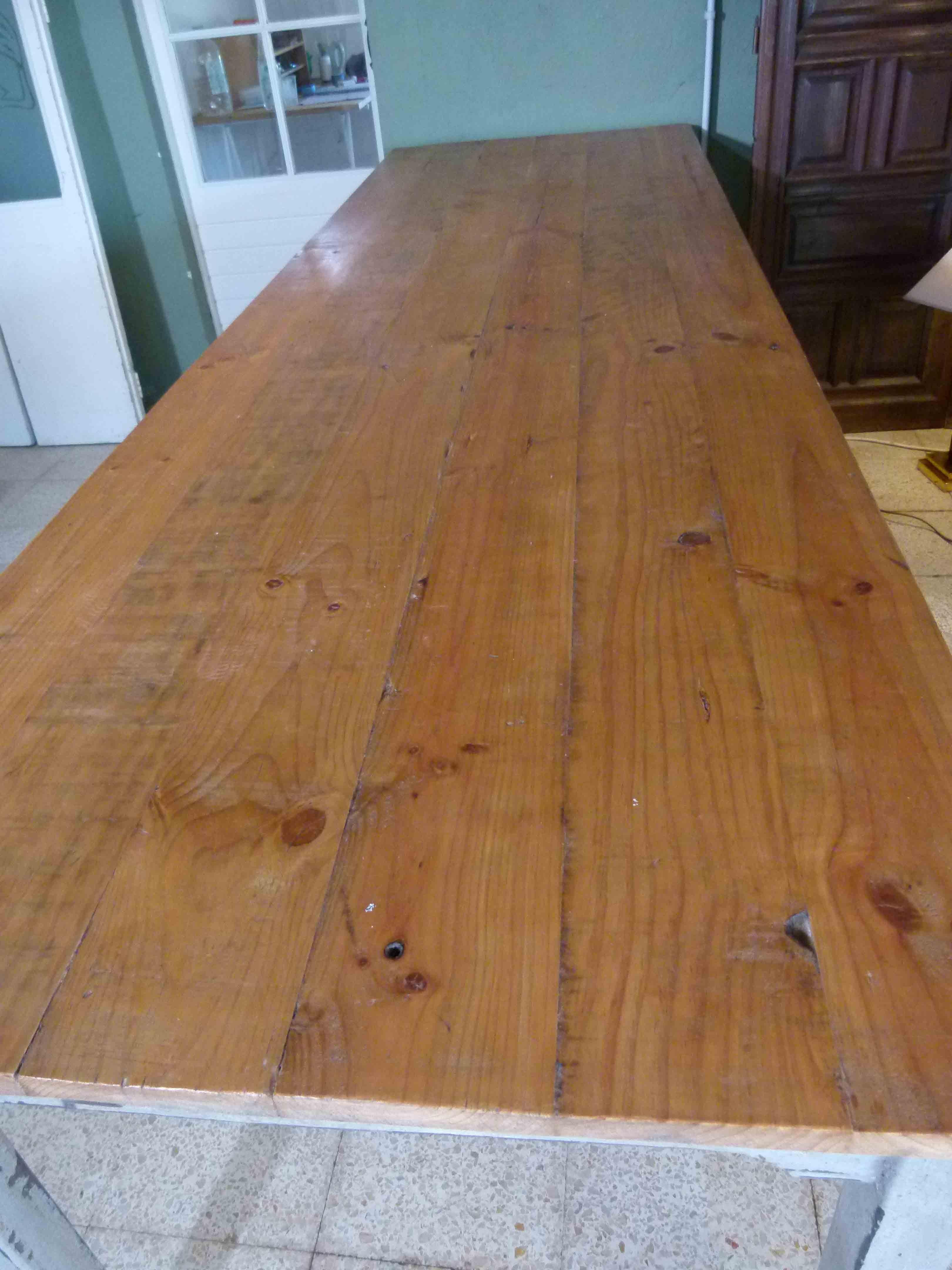  Large Rustic 20th Century Dining Table 4