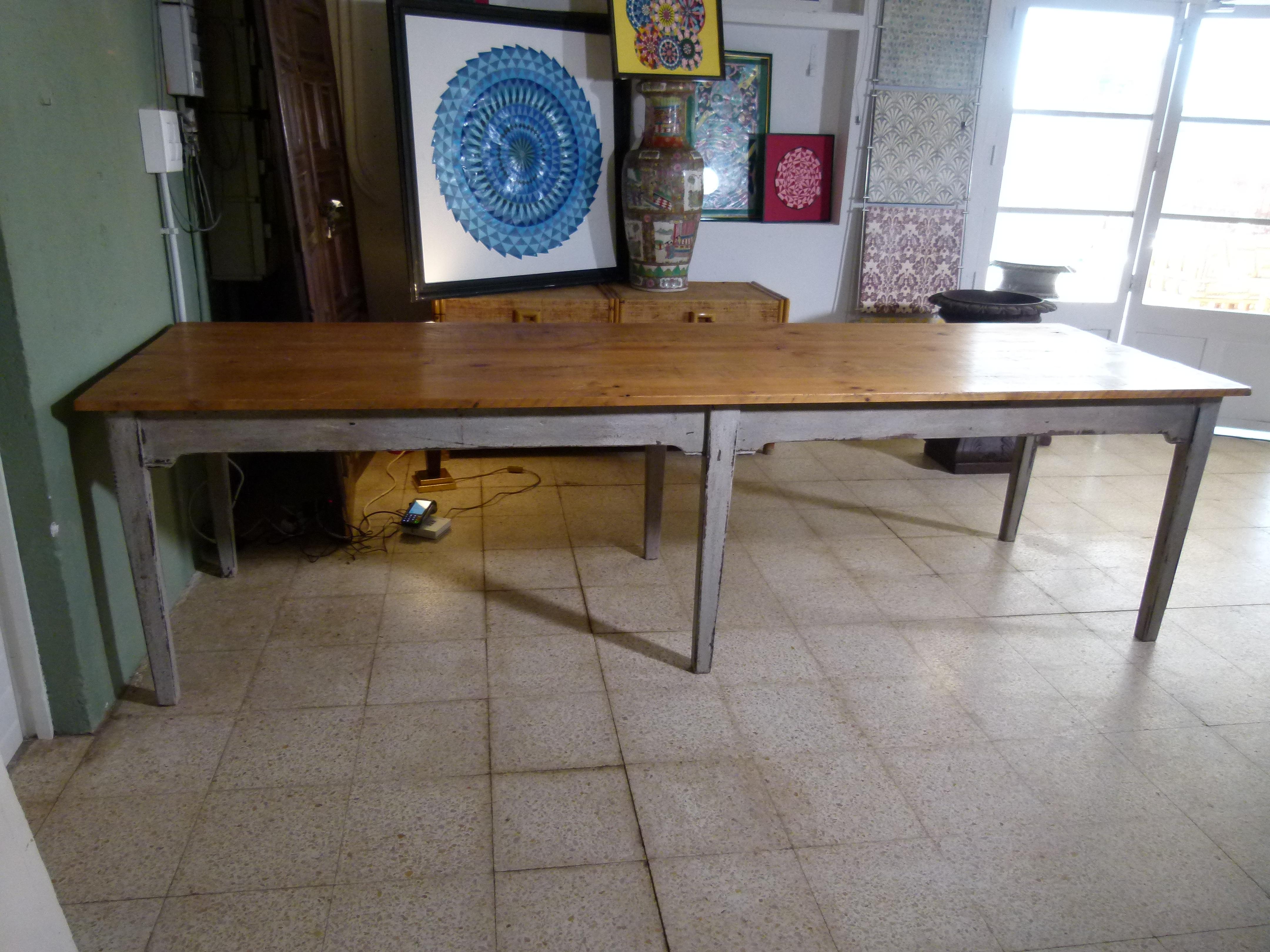  Large Rustic 20th Century Dining Table In Good Condition In Vulpellac, Girona