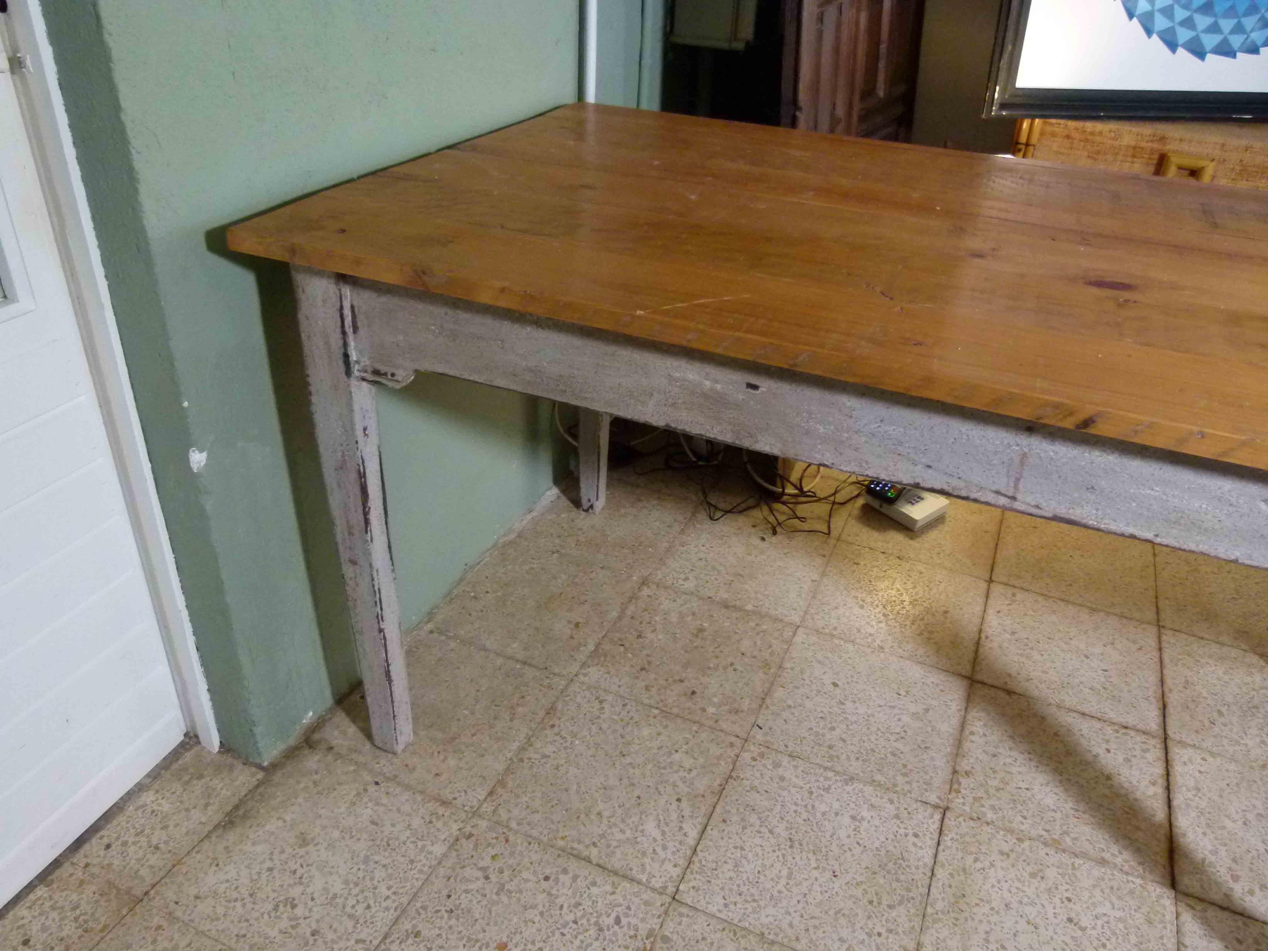  Large Rustic 20th Century Dining Table 1