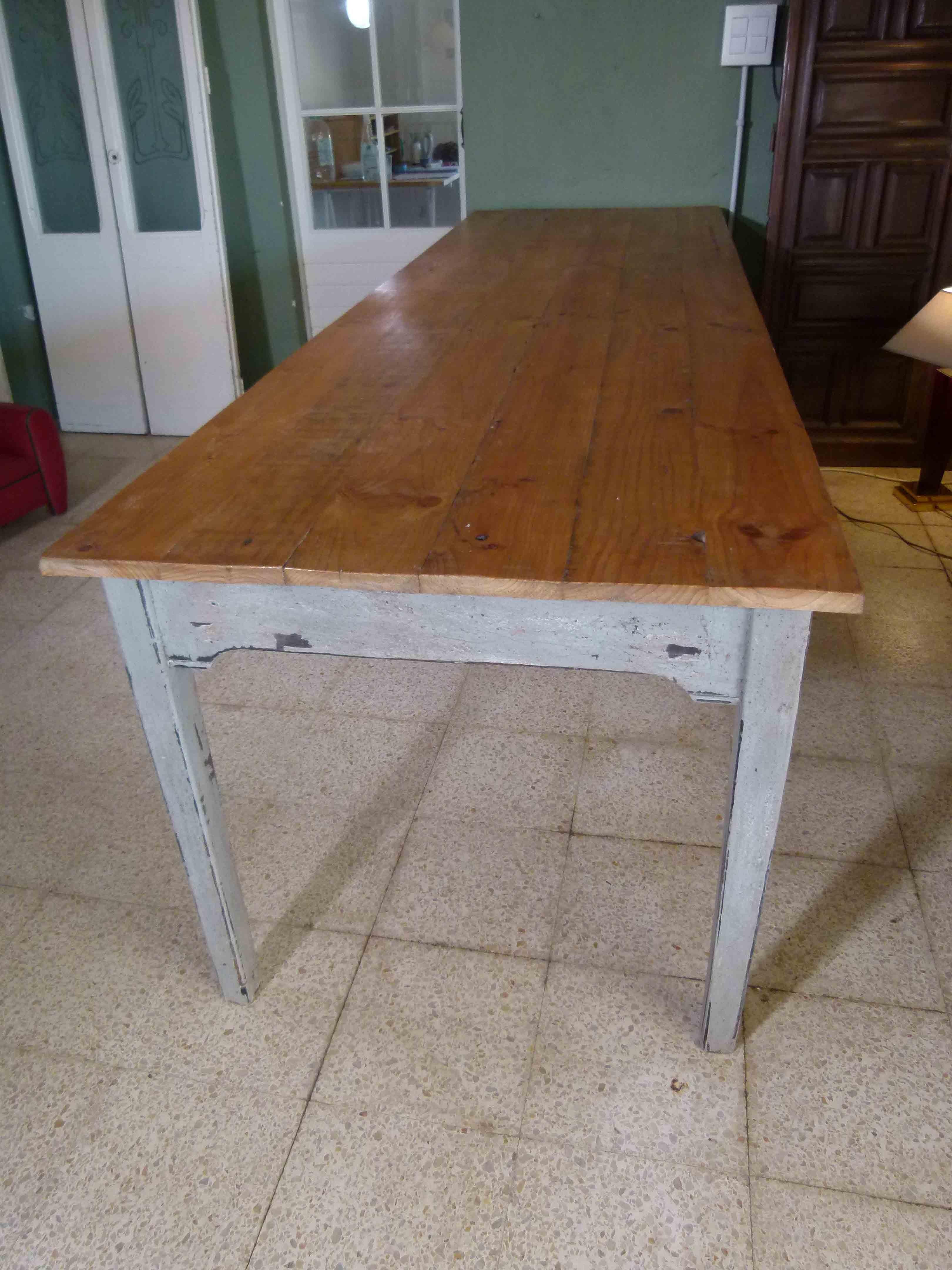  Large Rustic 20th Century Dining Table 3