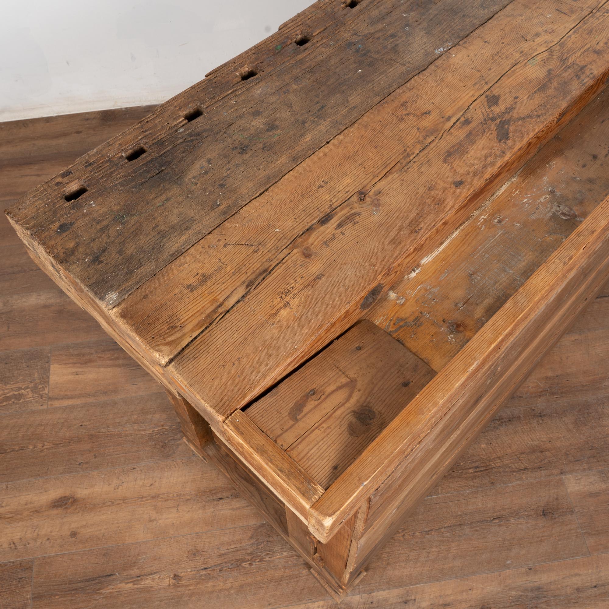 XX secolo Rustic 20th Century Work Table Console from Hungary in vendita