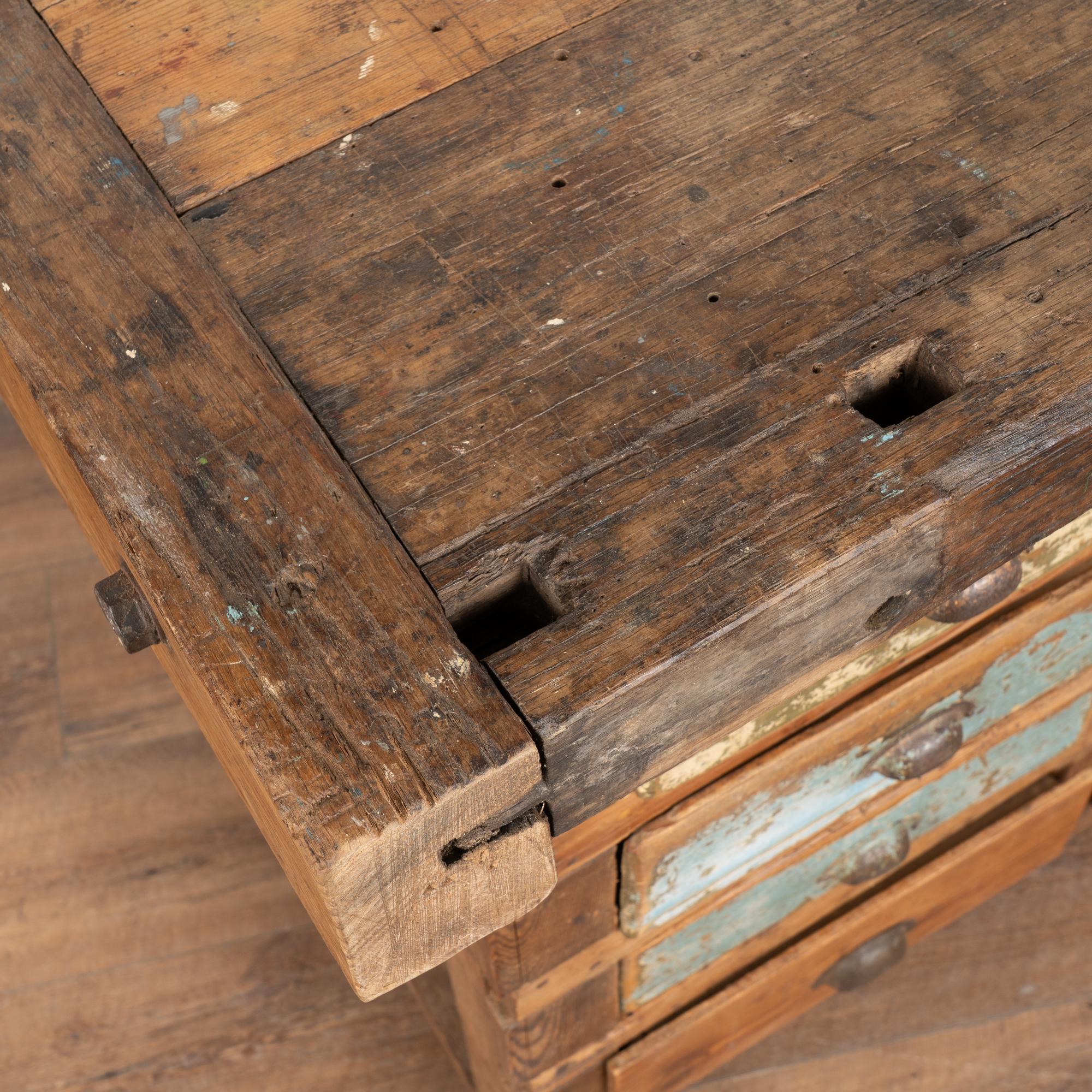 Pino Rustic 20th Century Work Table Console from Hungary in vendita