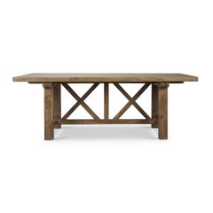 Rustic 84-Inch Reclaimed Teak Dining Table