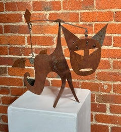 Rustic Abstract Cat Mobile