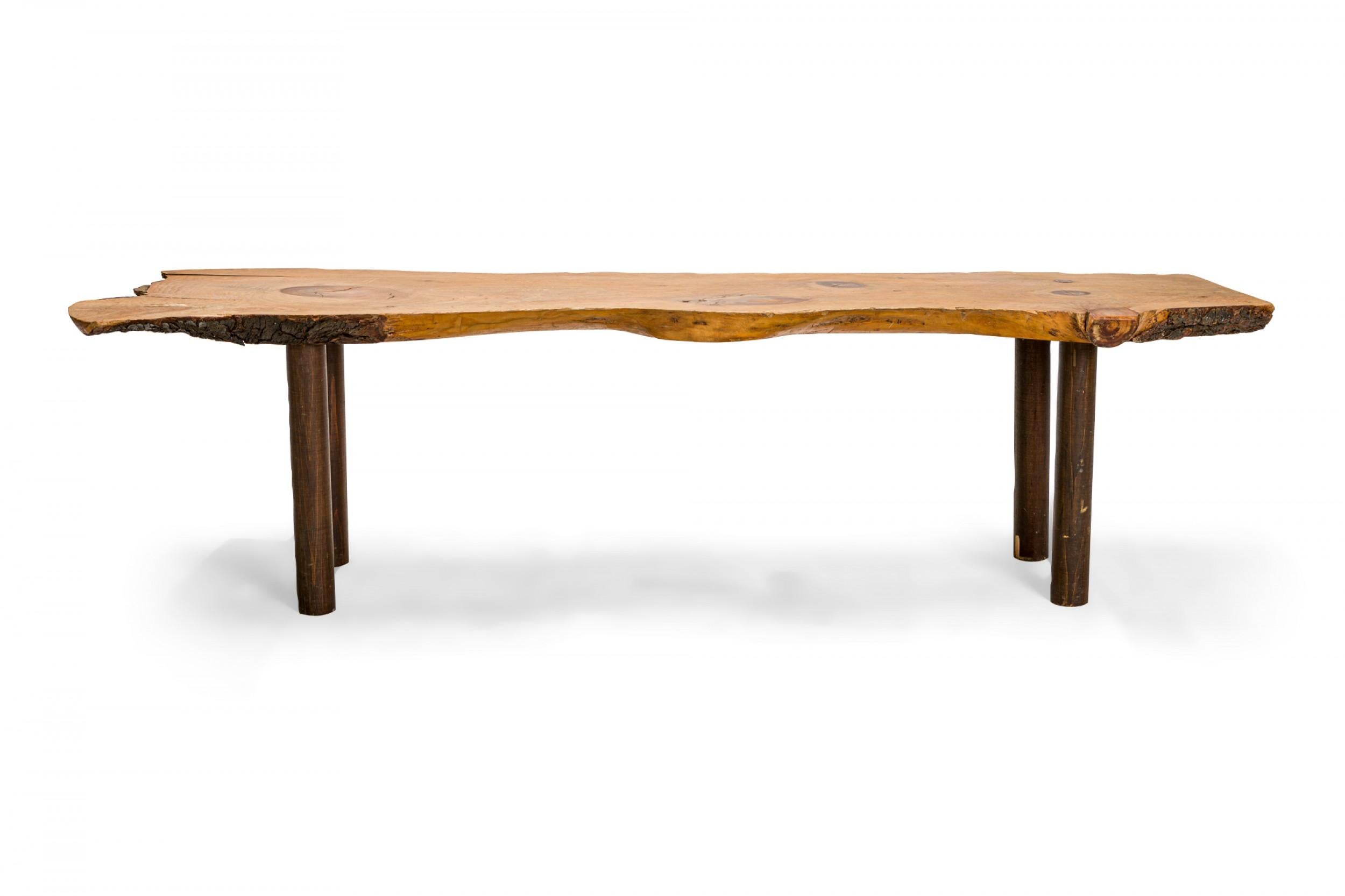 American Rustic Adirondack Pine Bench For Sale