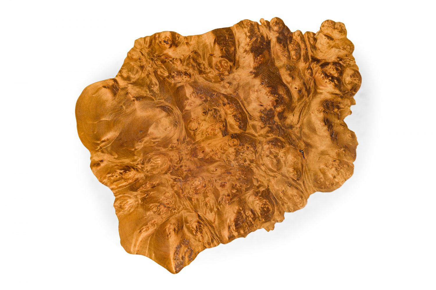 Iron Rustic Adirondack Scalloped Petrified Wood and Branch Base Side / End Table For Sale