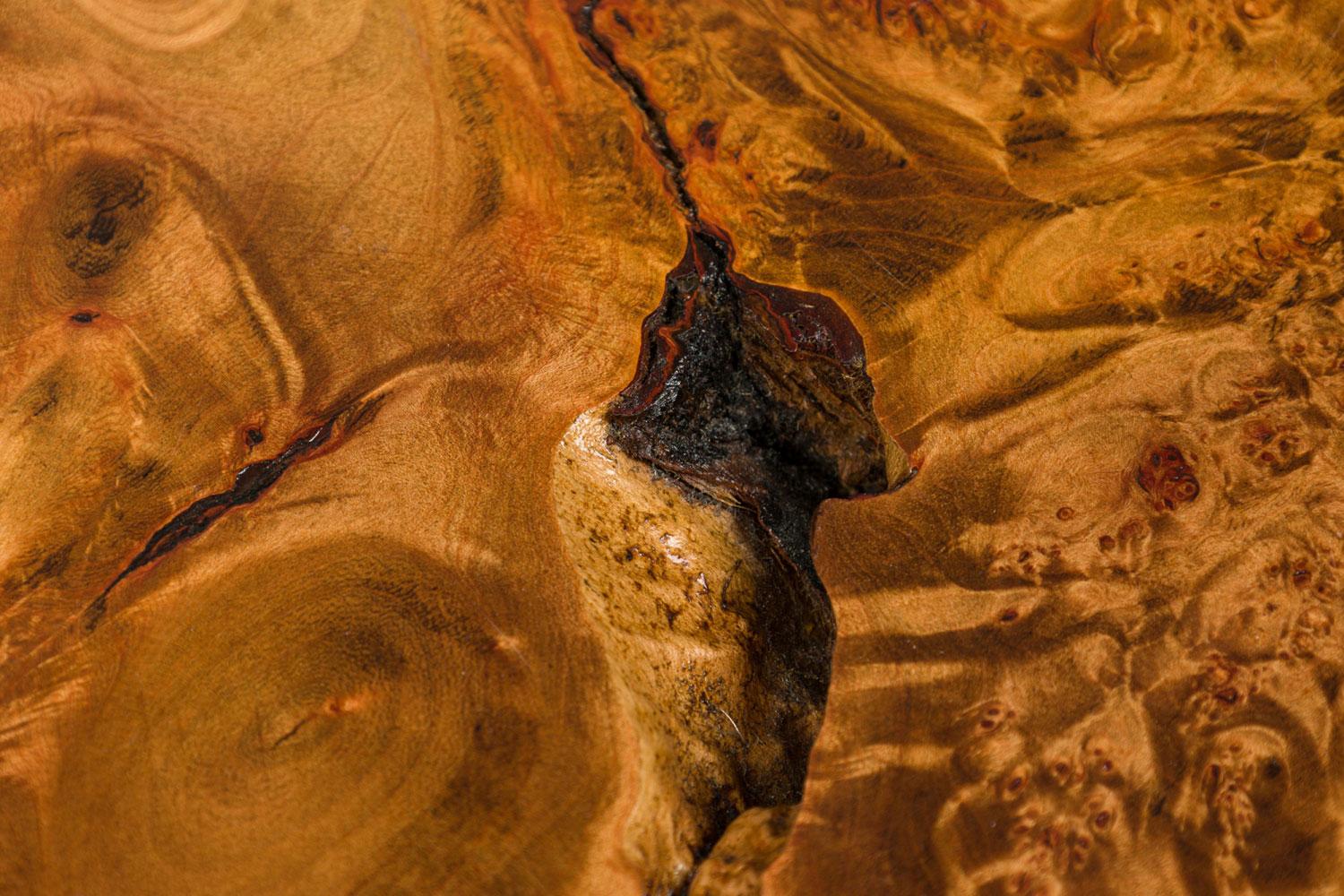Rustic Adirondack Scalloped Petrified Wood and Branch Side / End Table For Sale 3