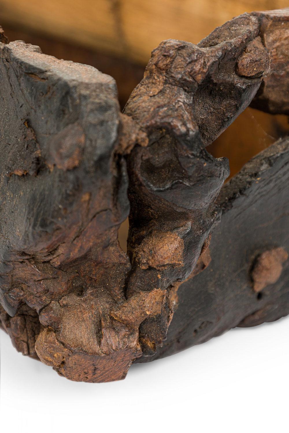 Rustic Adirondack Style Hinged Wooden Box For Sale 4