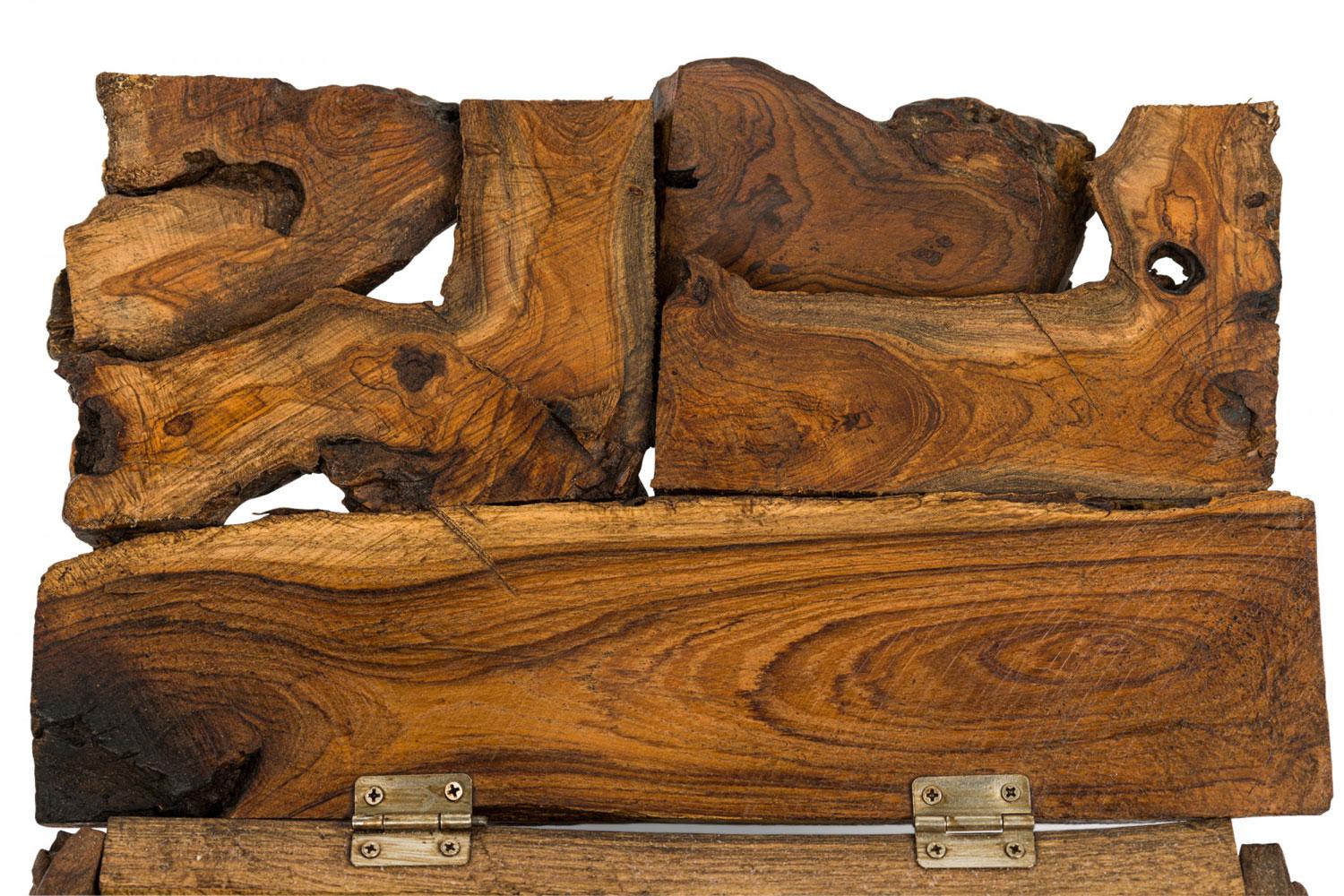 Rustic Adirondack Style Hinged Wooden Box For Sale 6