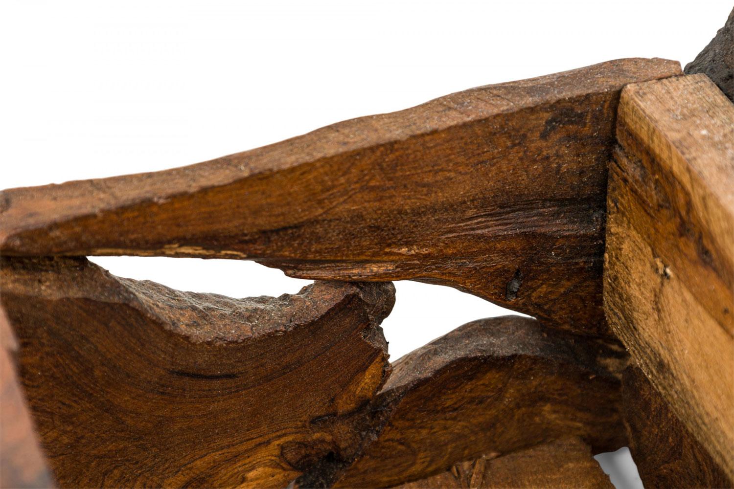 Rustic Adirondack Style Hinged Wooden Box For Sale 2