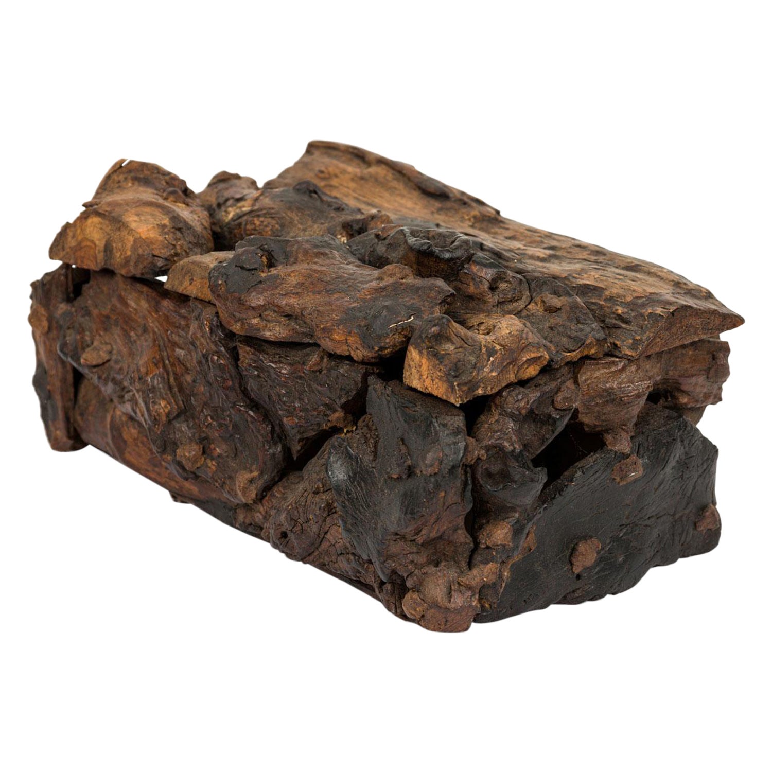 Rustic Adirondack Style Hinged Wooden Box For Sale