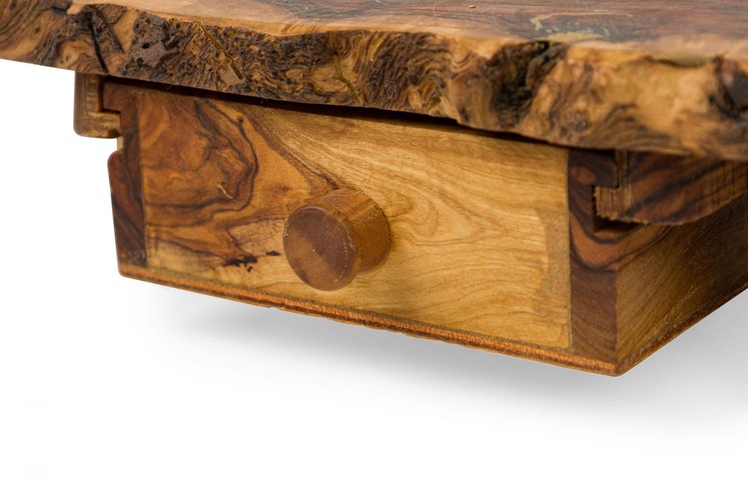 Rustic Adirondack Style Live Edge Wooden Game Board Chest en vente 4