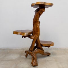 Rustic Adirondack Style Redwood Root Design 1920s Plant Stand/Pedestal