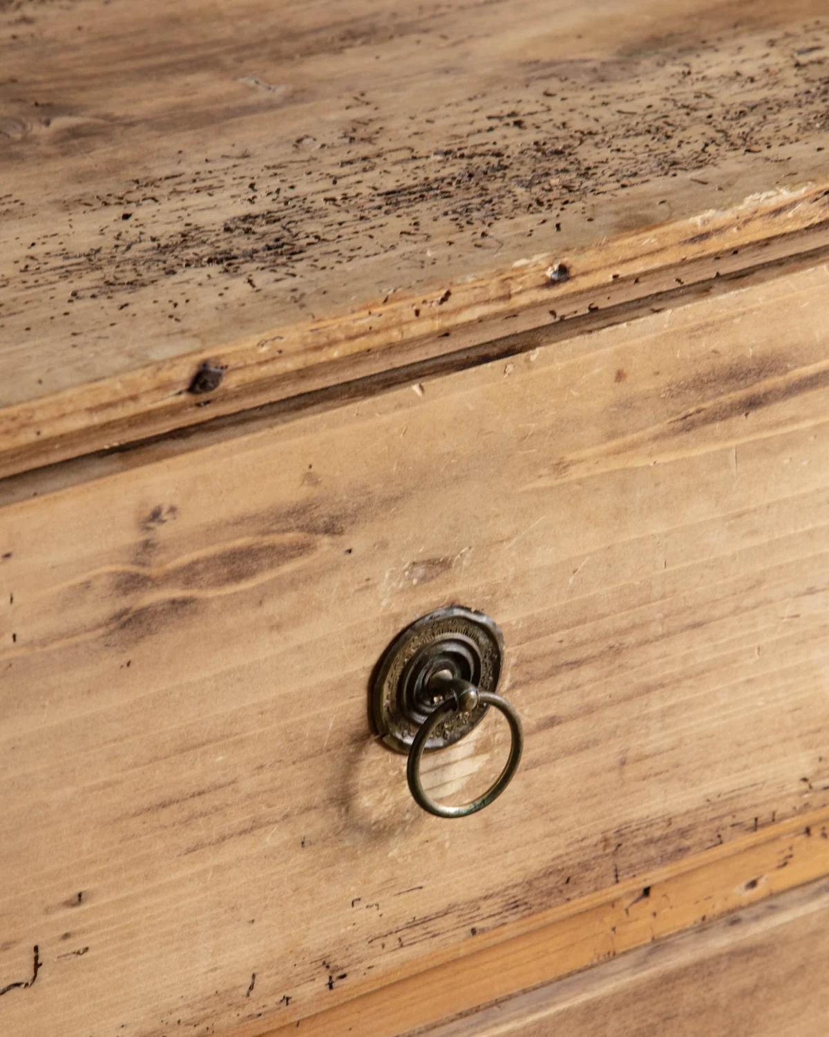 Rustic Aged European Pine Cabinet For Sale 1