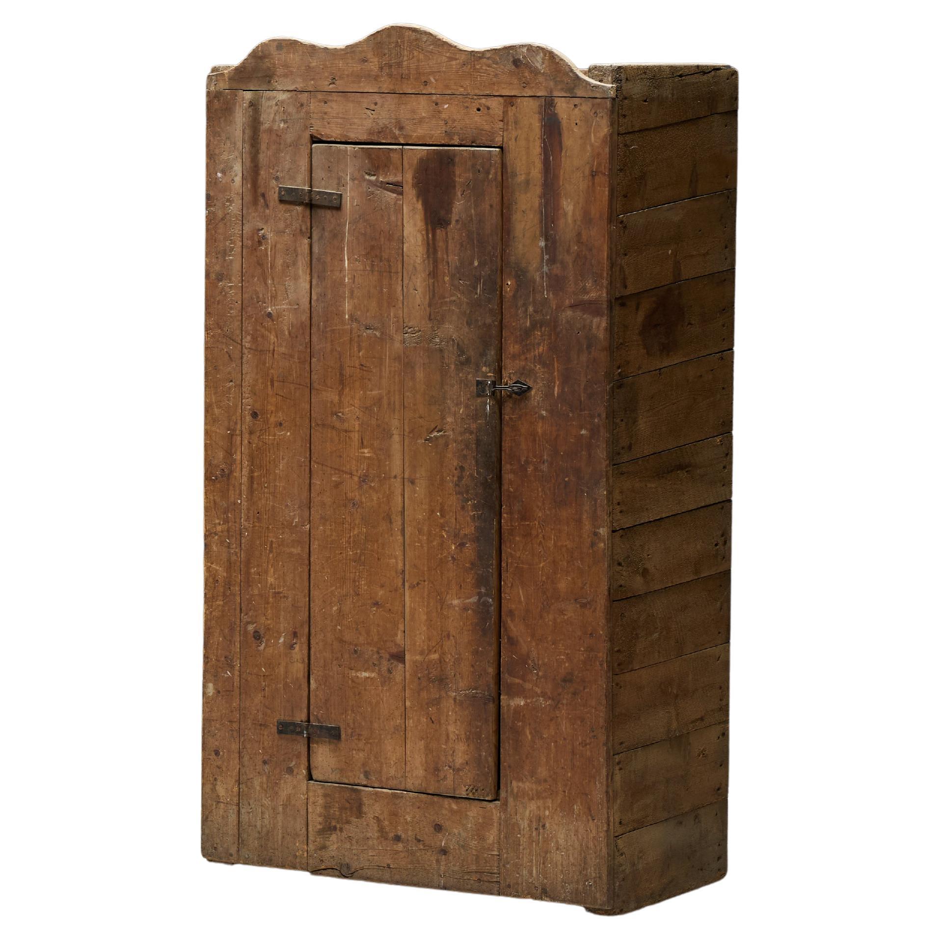 Rustic Alpine Cabinet, Italy, 19th Century