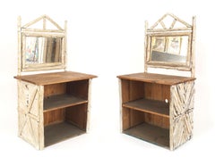 2 Rustic American Adirondack Dressers