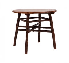 Rustic American Old Hickory Pine Cafe Table