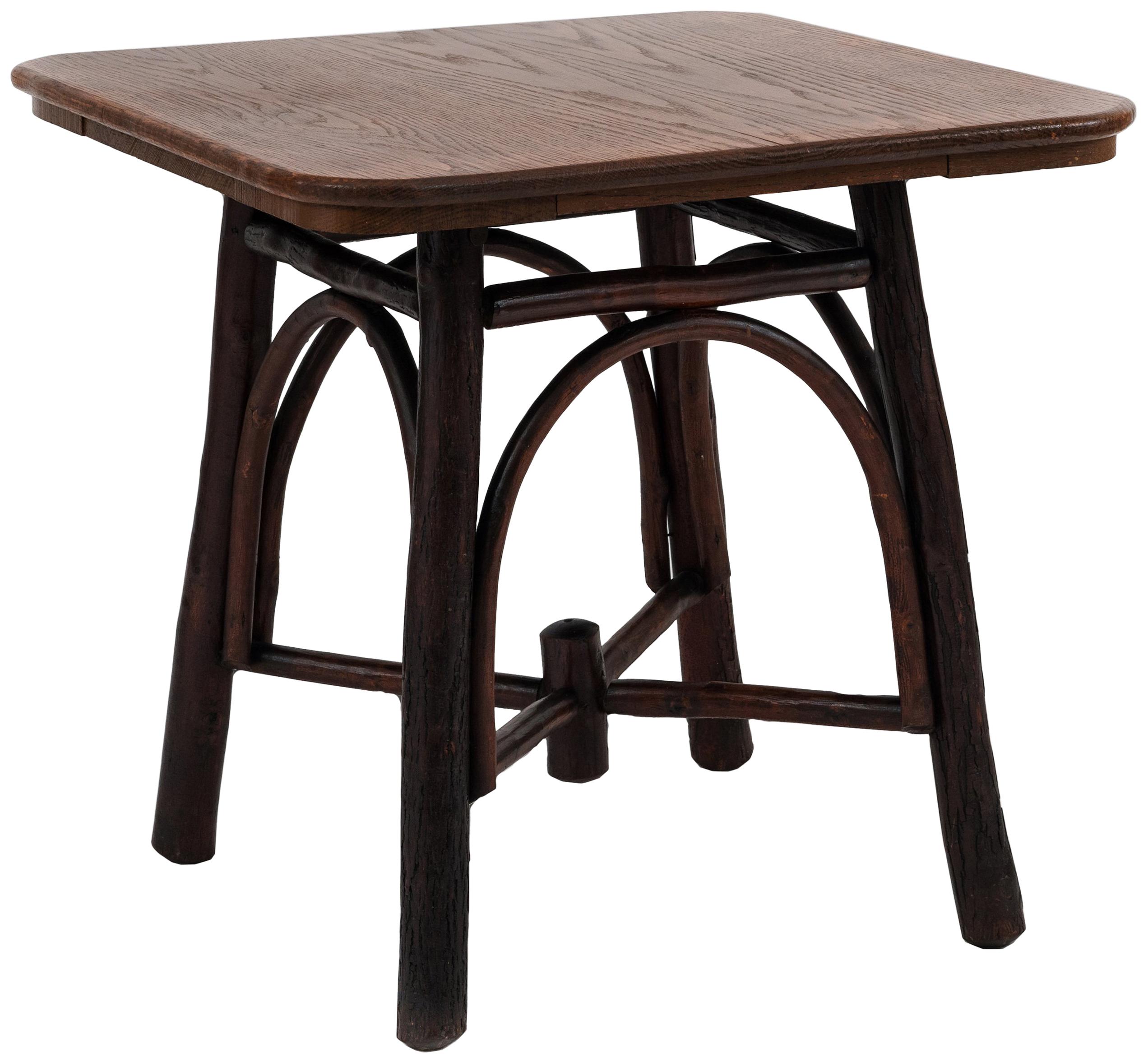 Rustic American Old Hickory Oak End Table