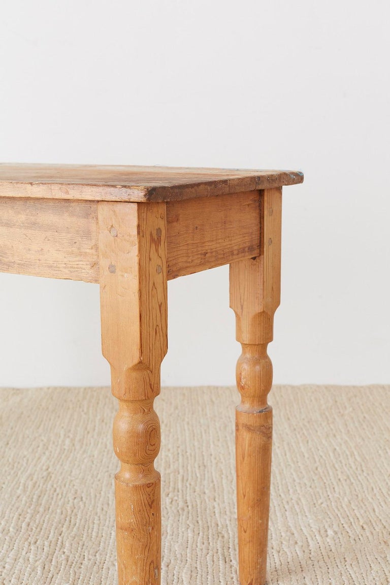 Rustic American Pine Farmhouse Console Table For Sale at 1stDibs