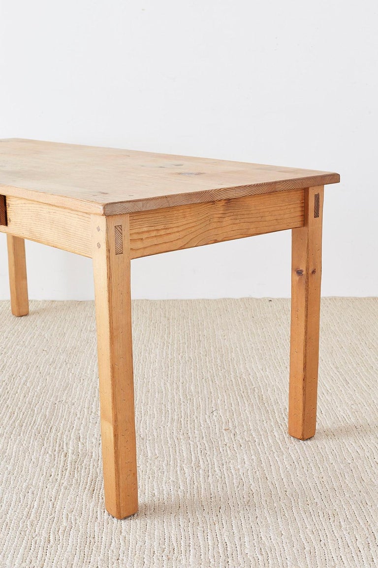 Rustic American Pine Farmhouse Dining Table at 1stdibs