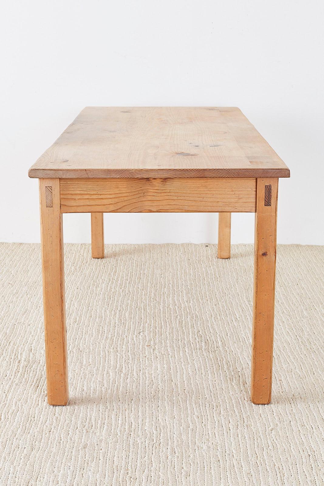 Rustic American Pine Farmhouse Dining Table 3