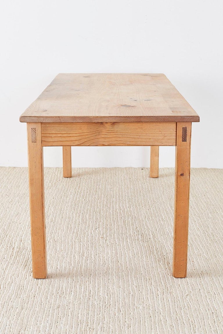 Rustic American Pine Farmhouse Dining Table at 1stdibs