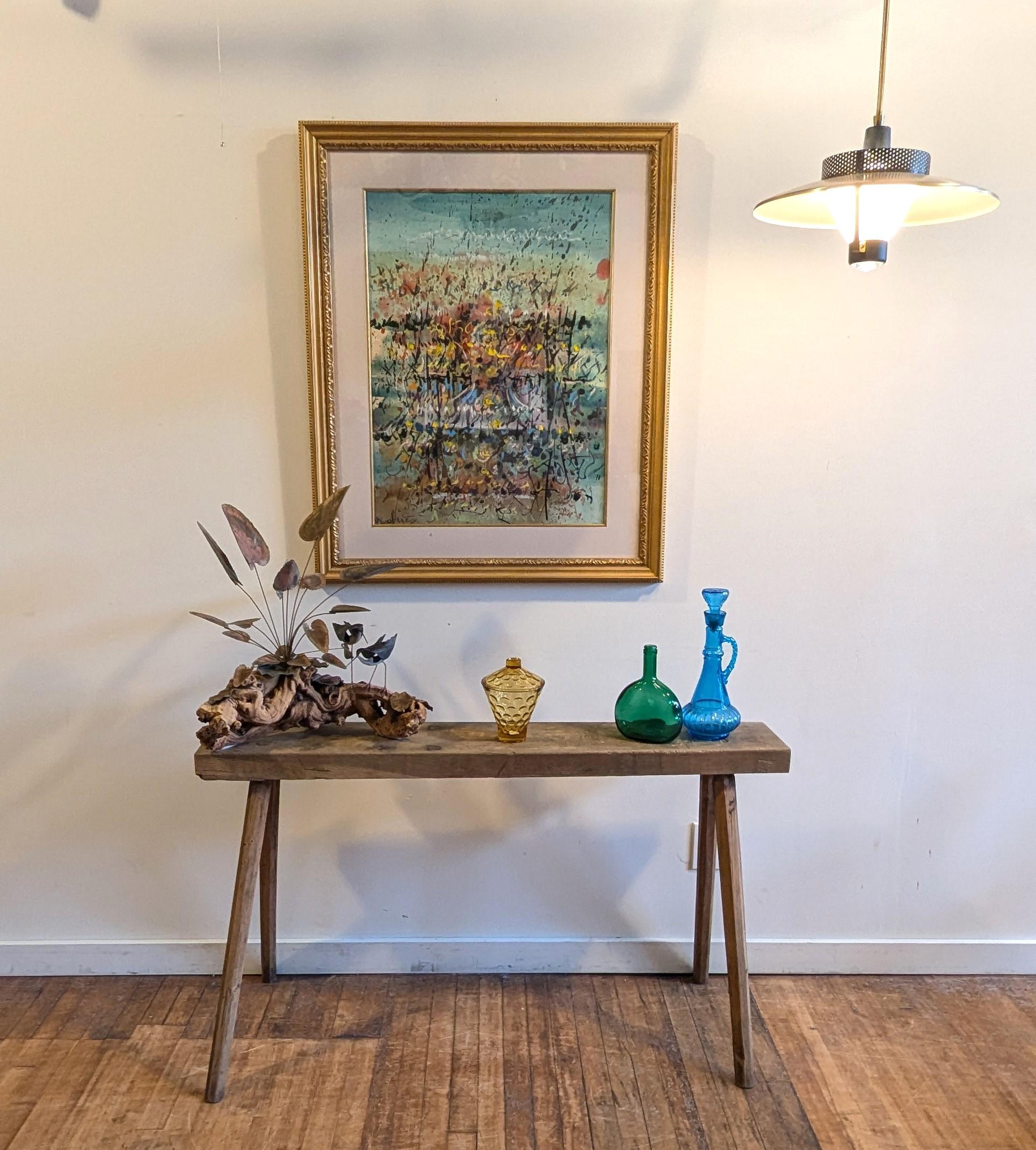 Table console primitive américaine rustique en vente 12