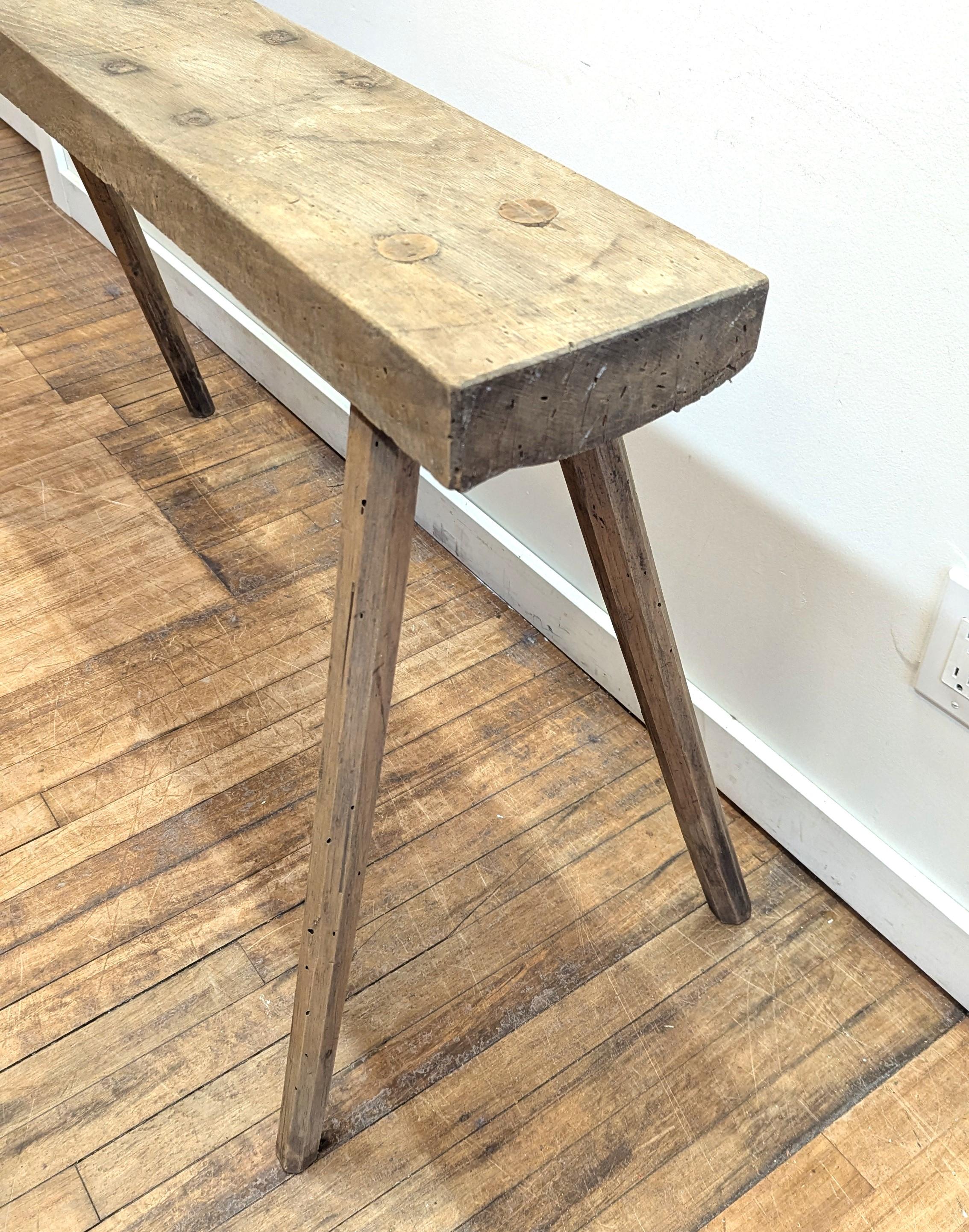 Rustique Table console primitive américaine rustique en vente