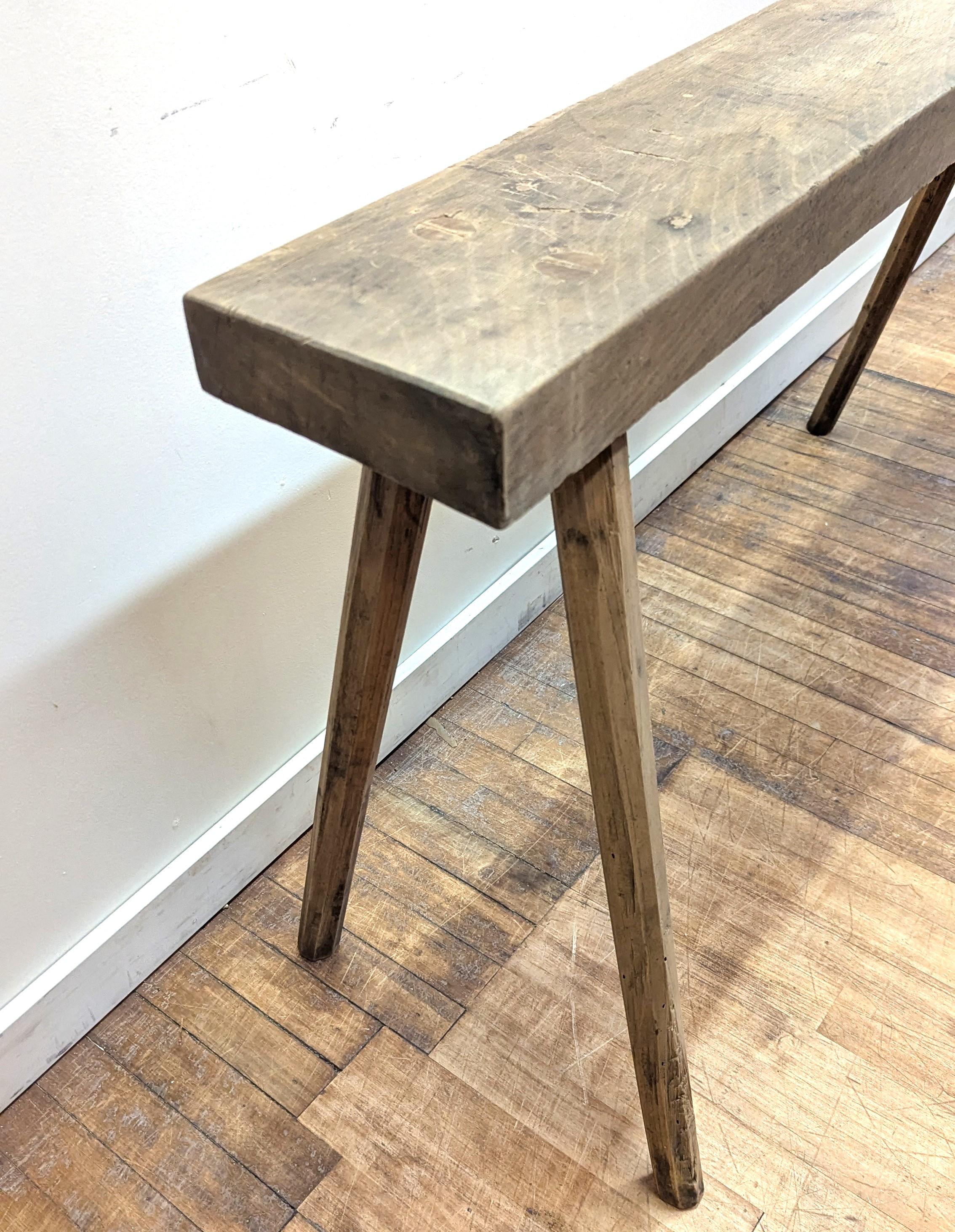 Américain Table console primitive américaine rustique en vente