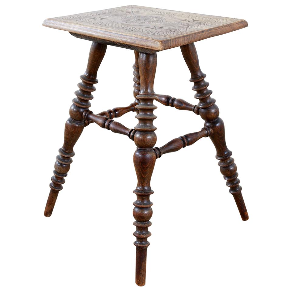 Rustic American Wooden Stool or Drinks Table