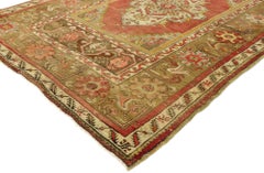 Rustic and Refined Vintage Turkish Oushak Rug