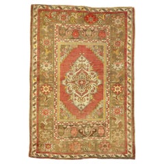 Rustic and Refined Vintage Turkish Oushak Rug