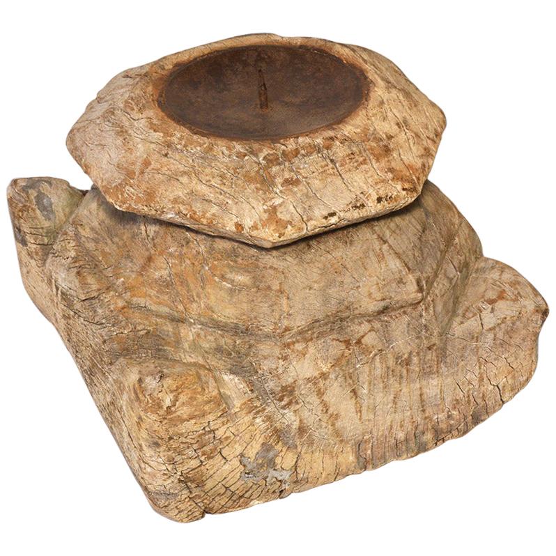 Rustic Anglo-Indian Candleholder For Sale