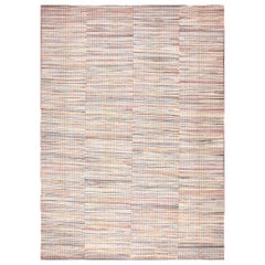 Rustic Antique America Rag Rug. Size: 12 ft 9 in x 17 ft 4 in (3.89 m x 5.28 m)