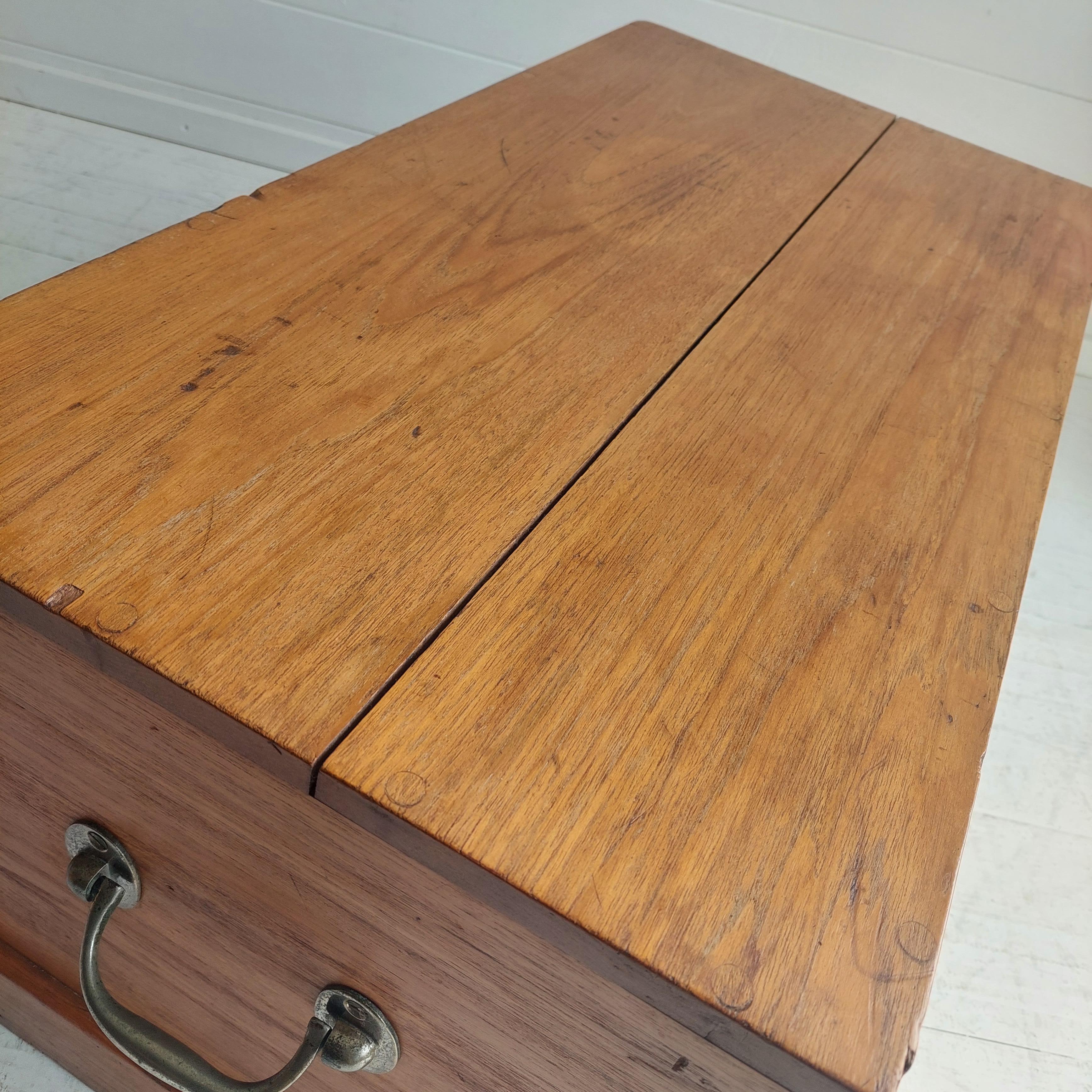 Rustic Antique Camphor Wood Trunk / Chest/ Coffee Table /Rustic Box Storage 3