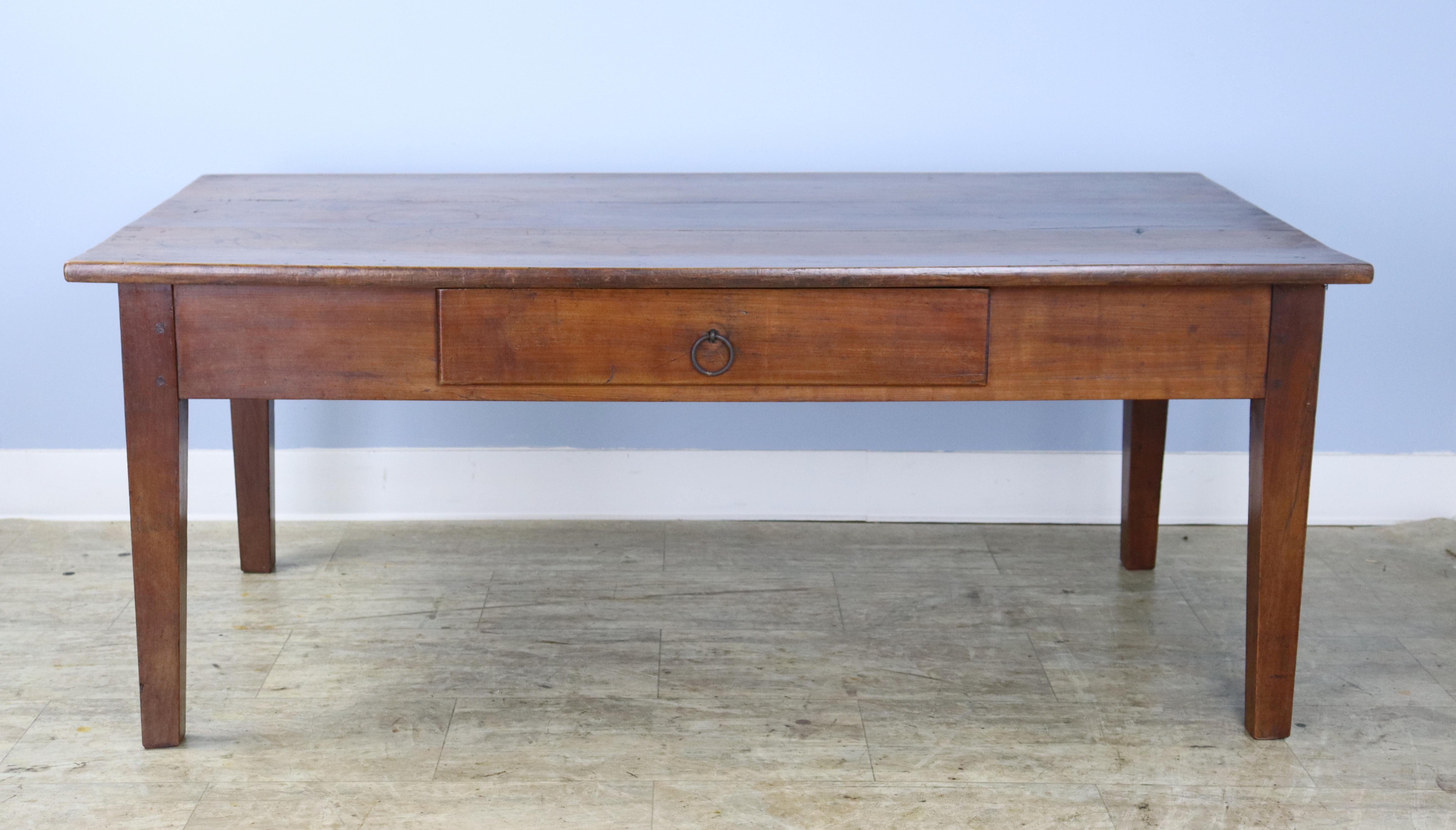 French Rustic Antique Cherry Coffee Table For Sale
