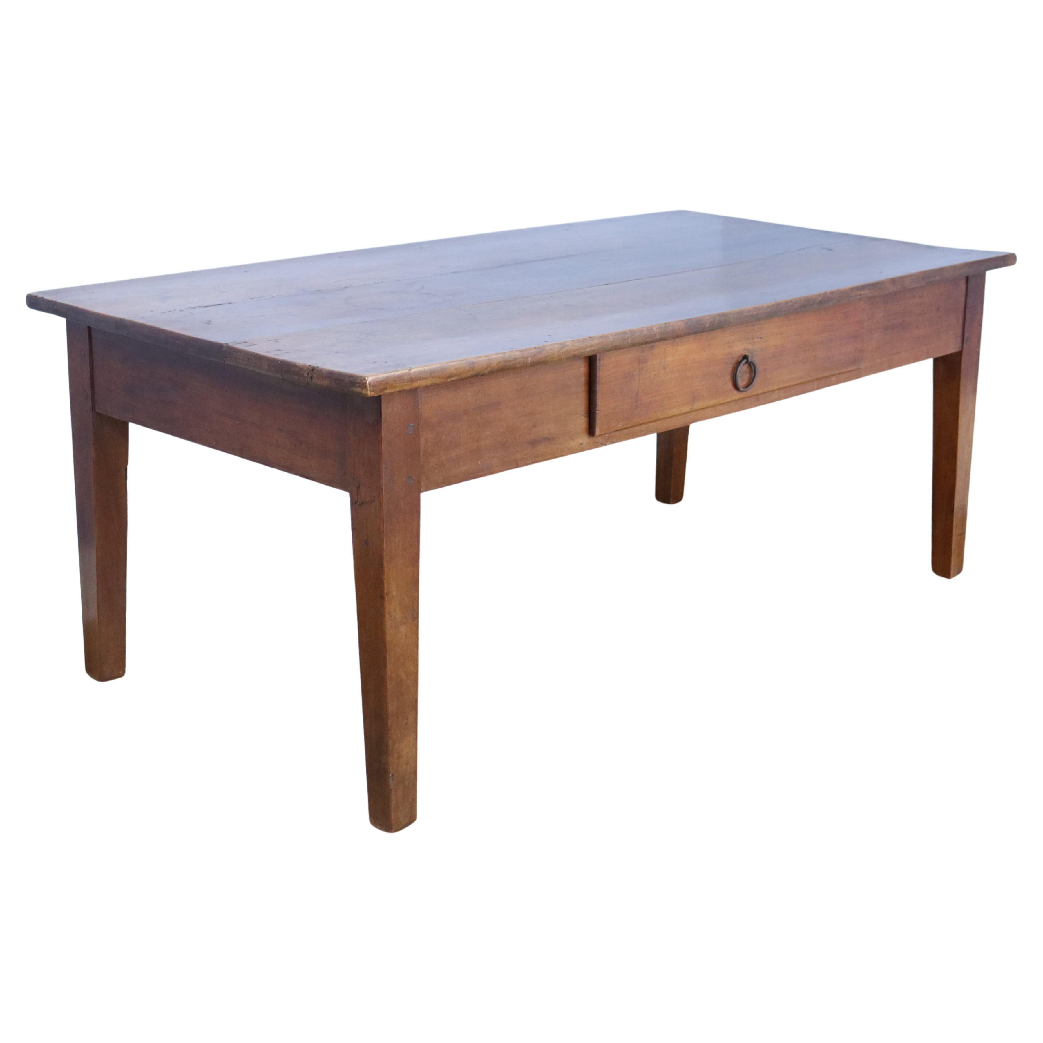 Rustic Antique Cherry Coffee Table For Sale
