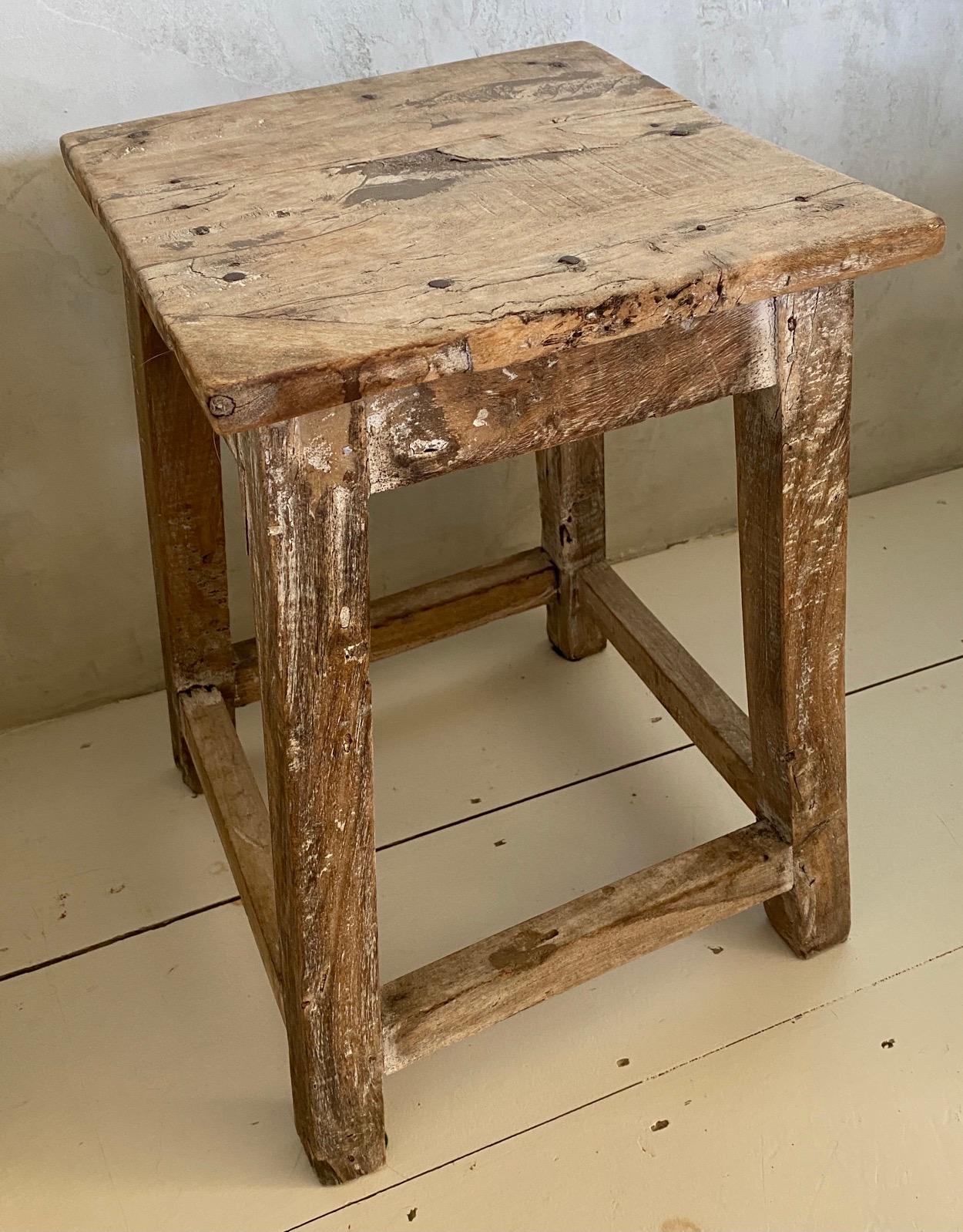 rustic side table