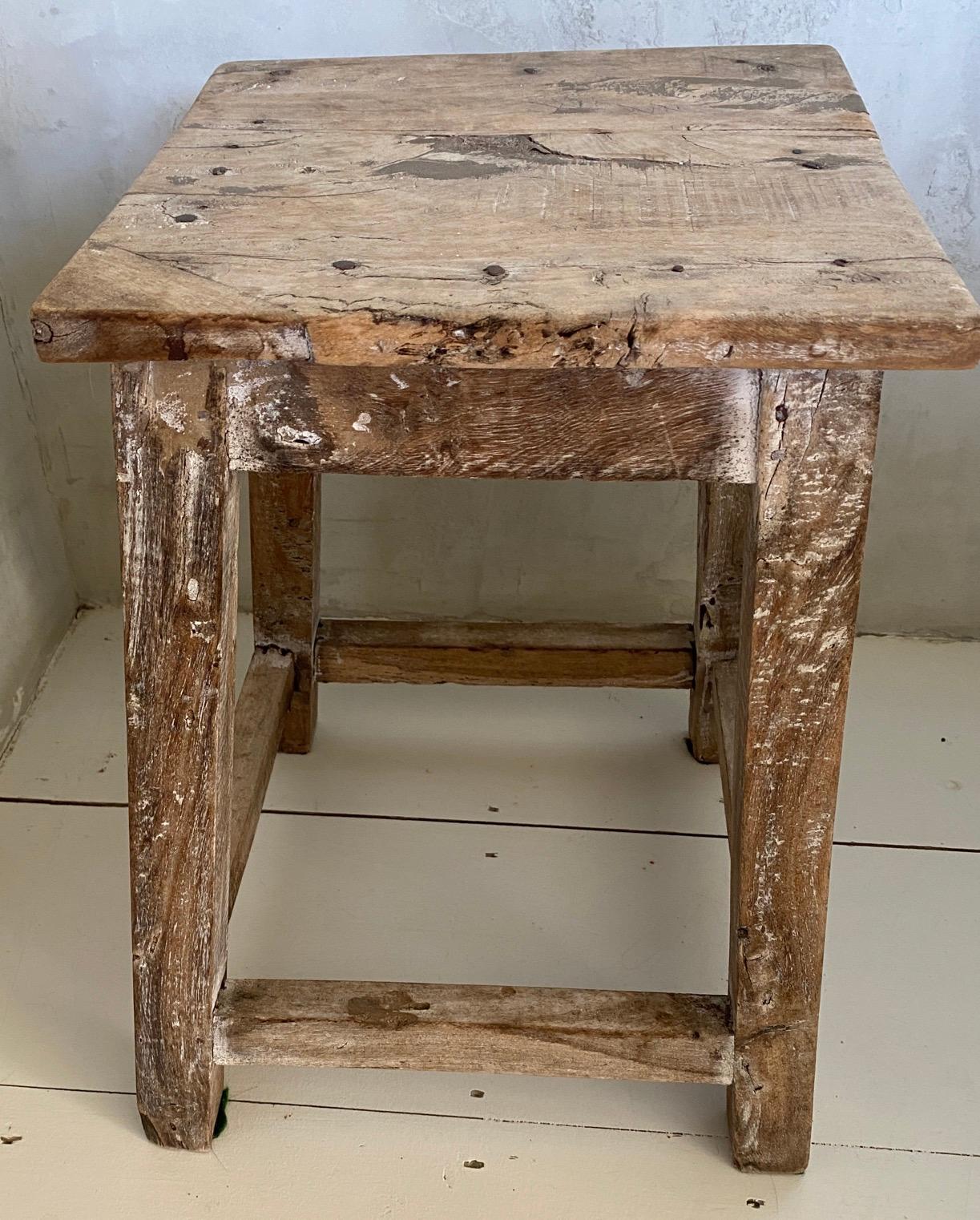 antique rustic stool
